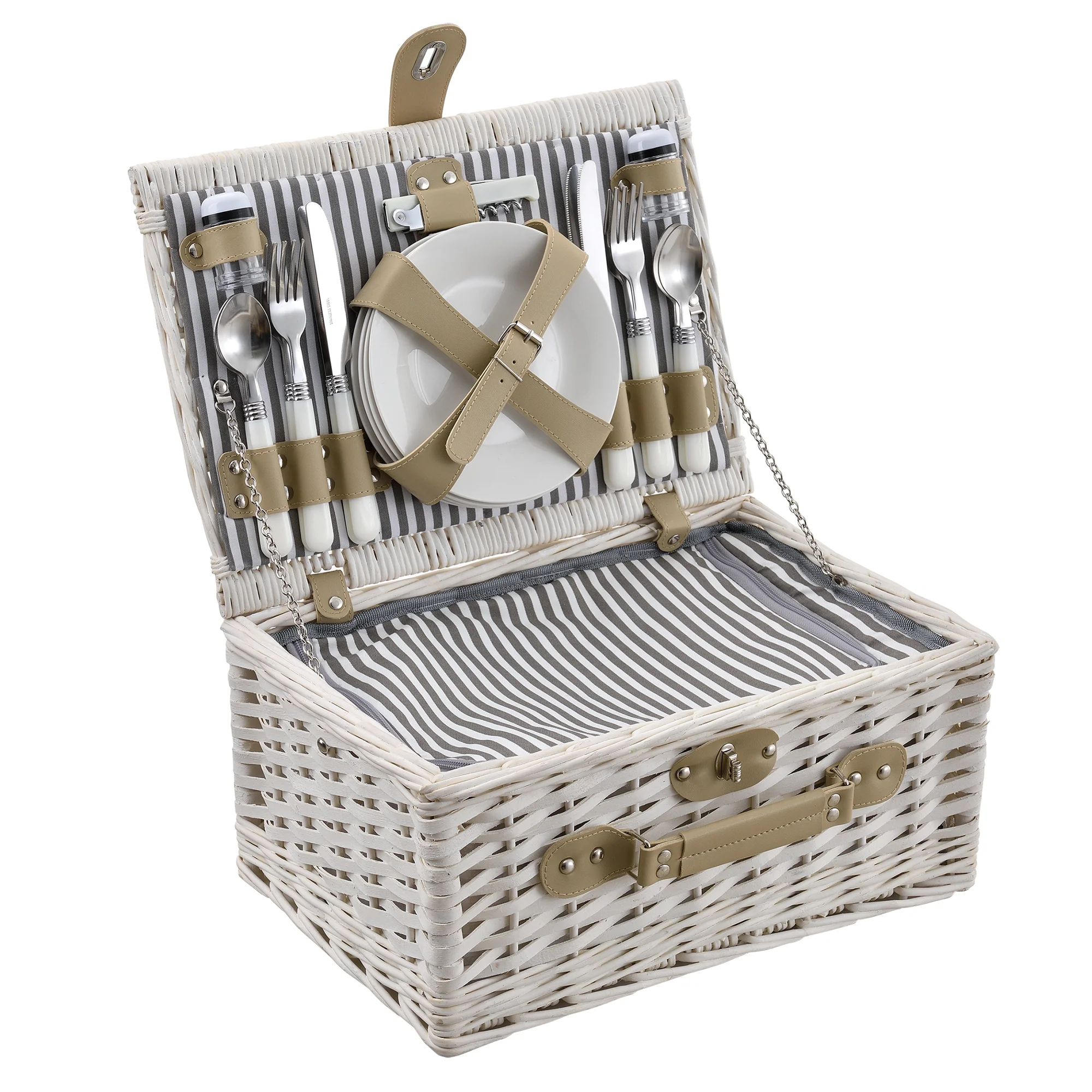 [casa.pro]® Picknickmand voor 2 of 4 personen - incl. inhoud - verschillende kleurren - Image 4