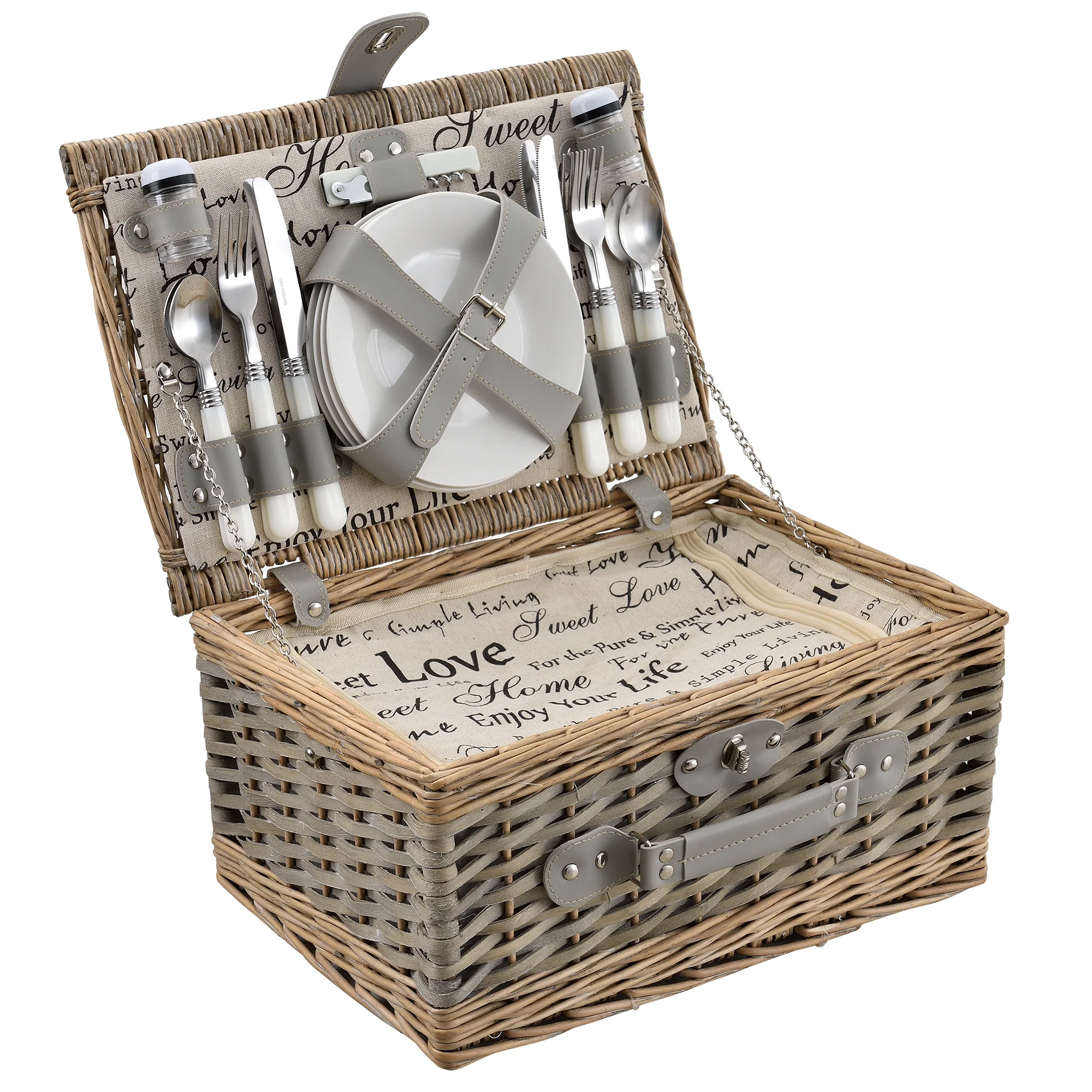 [casa.pro]® Picknickmand voor 2 of 4 personen - incl. inhoud - verschillende kleurren - Image 6