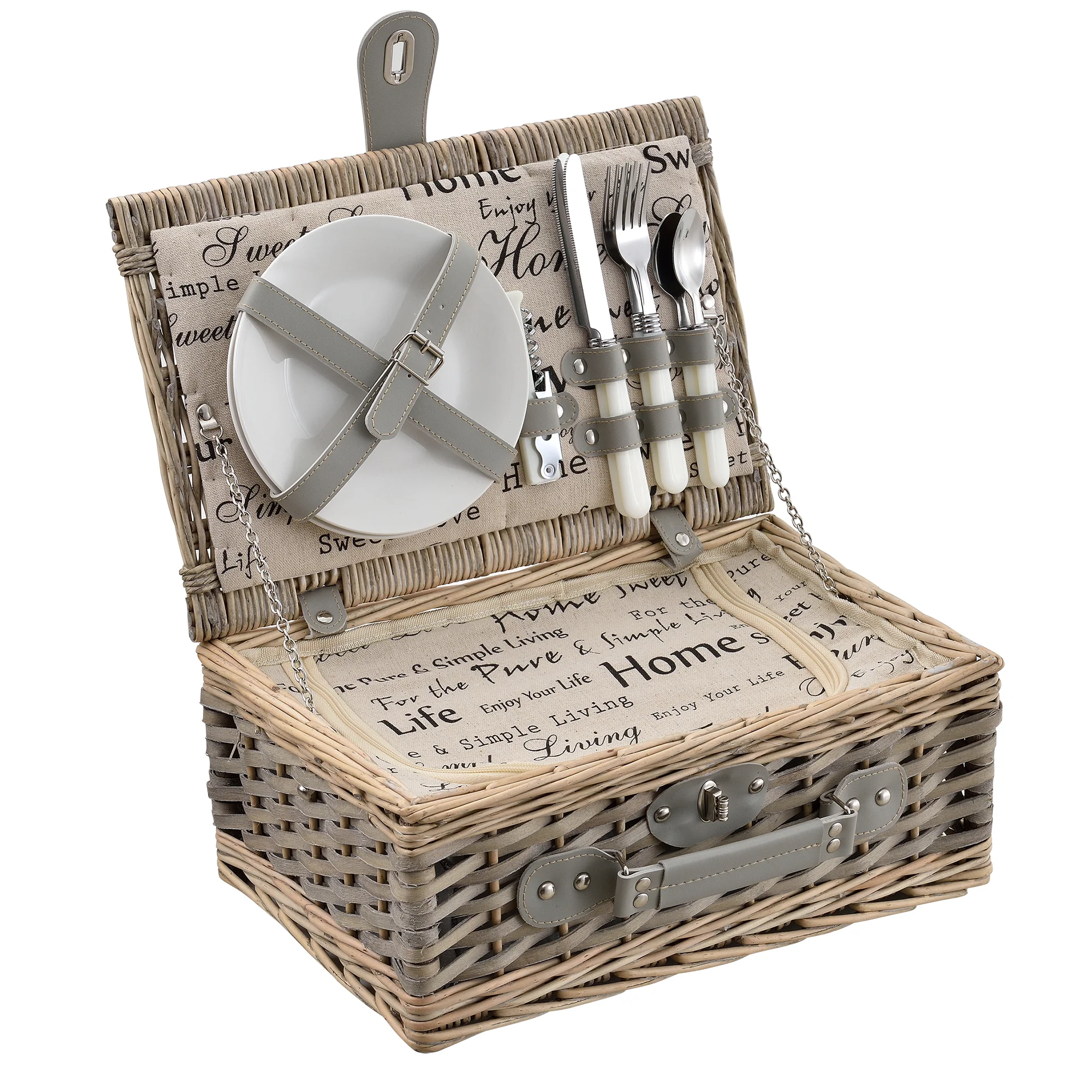[casa.pro]® Picknickmand voor 2 of 4 personen - incl. inhoud - verschillende kleurren - Image 7
