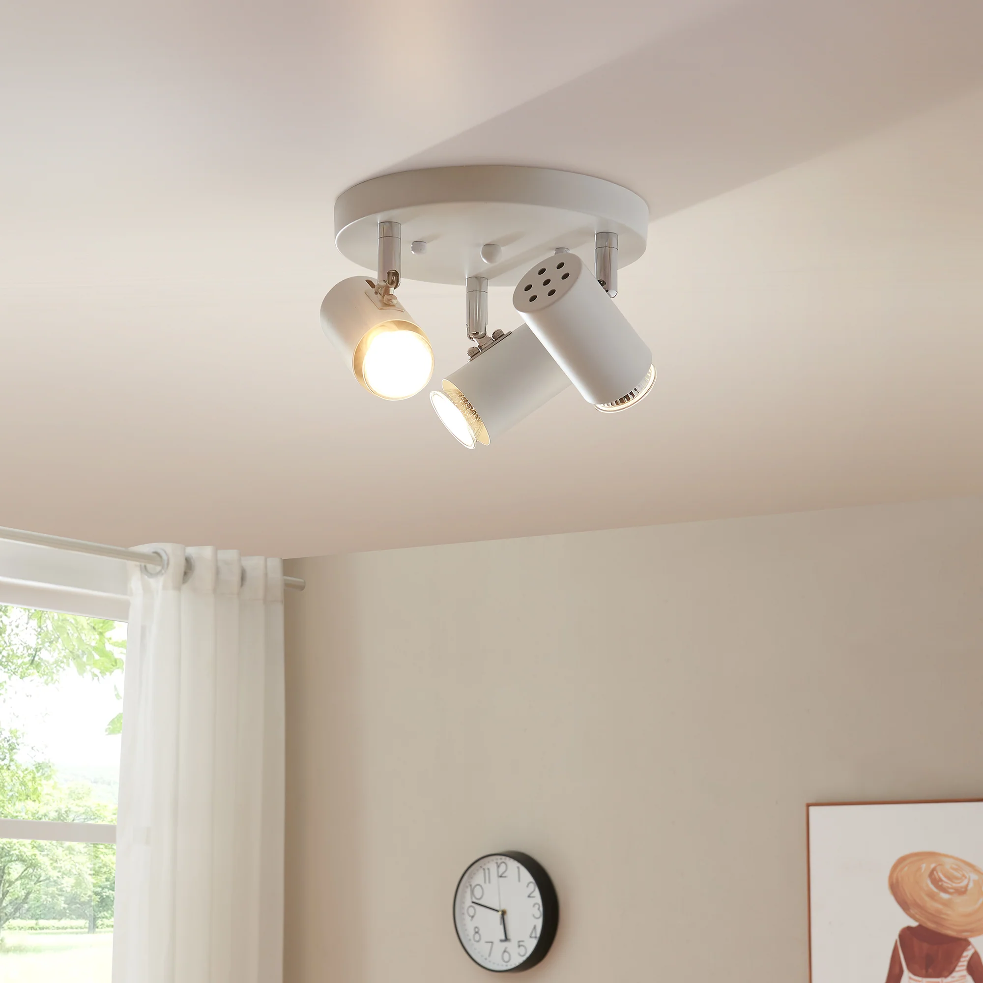 Plafondlamp Bathgate 3-lichts verstelbaar 3xGU10 lux.pro