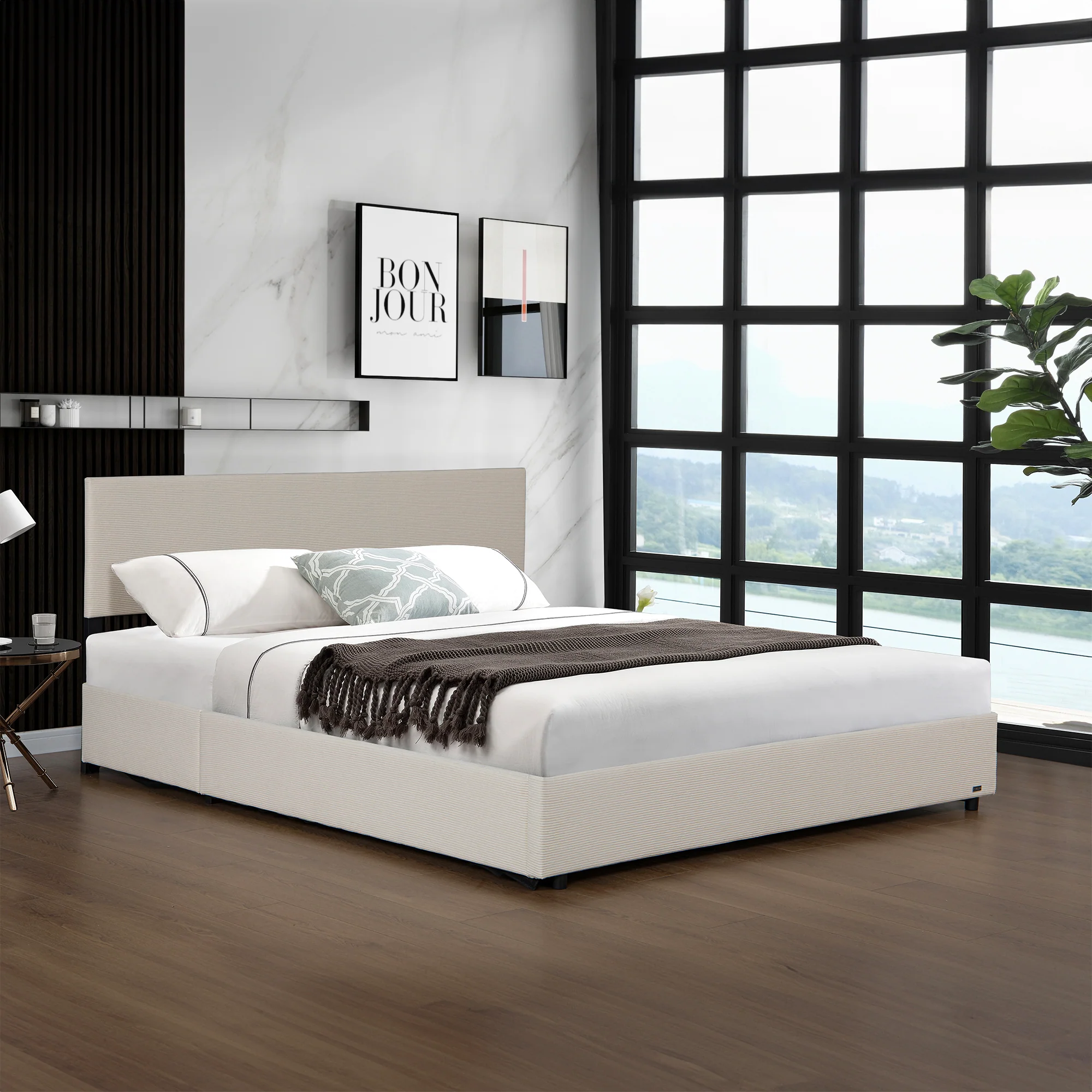 Bed Juva met lattenbodem en opbergruimte Corium - Image 6
