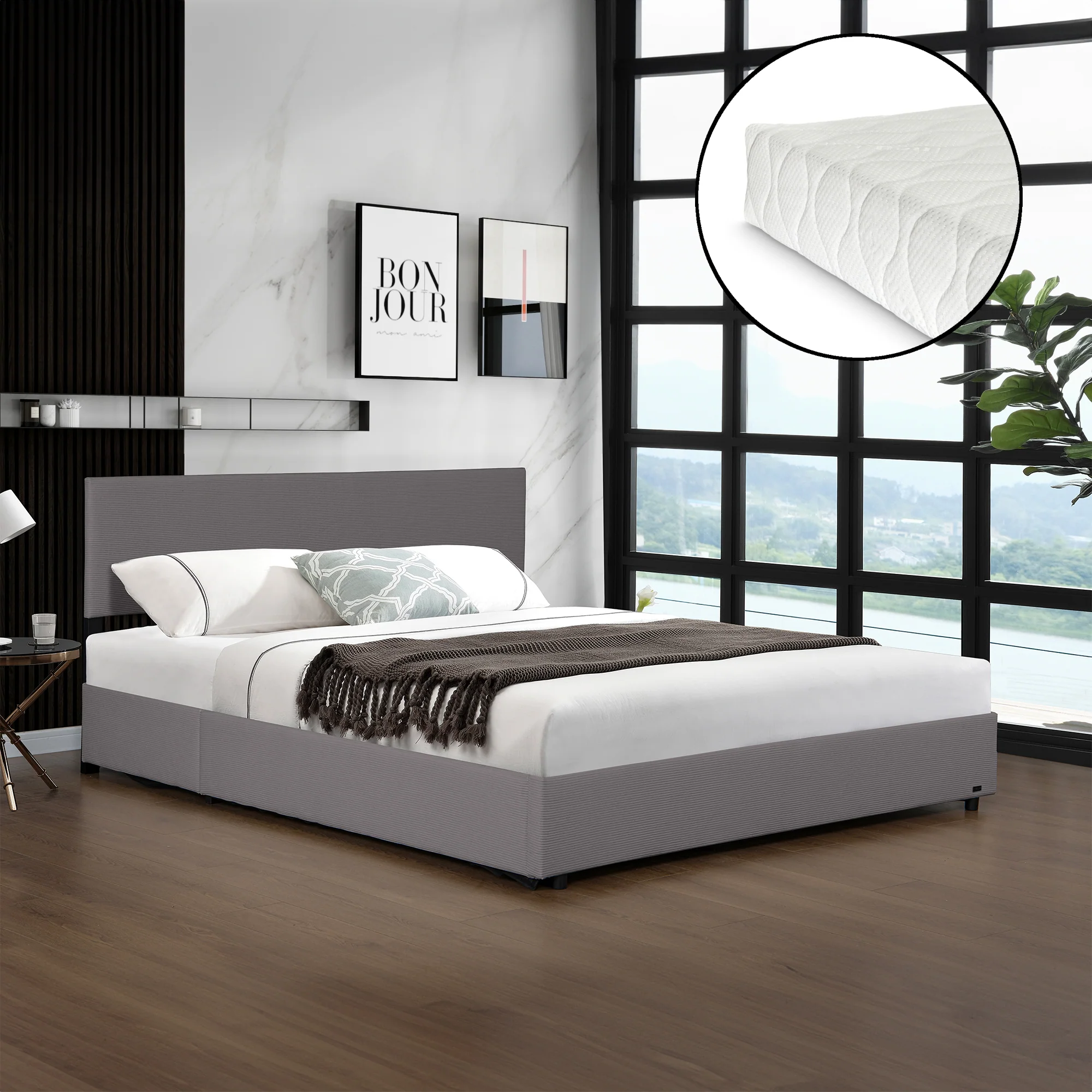 Bed Juva met matras en opbergruimte Corium - Image 8