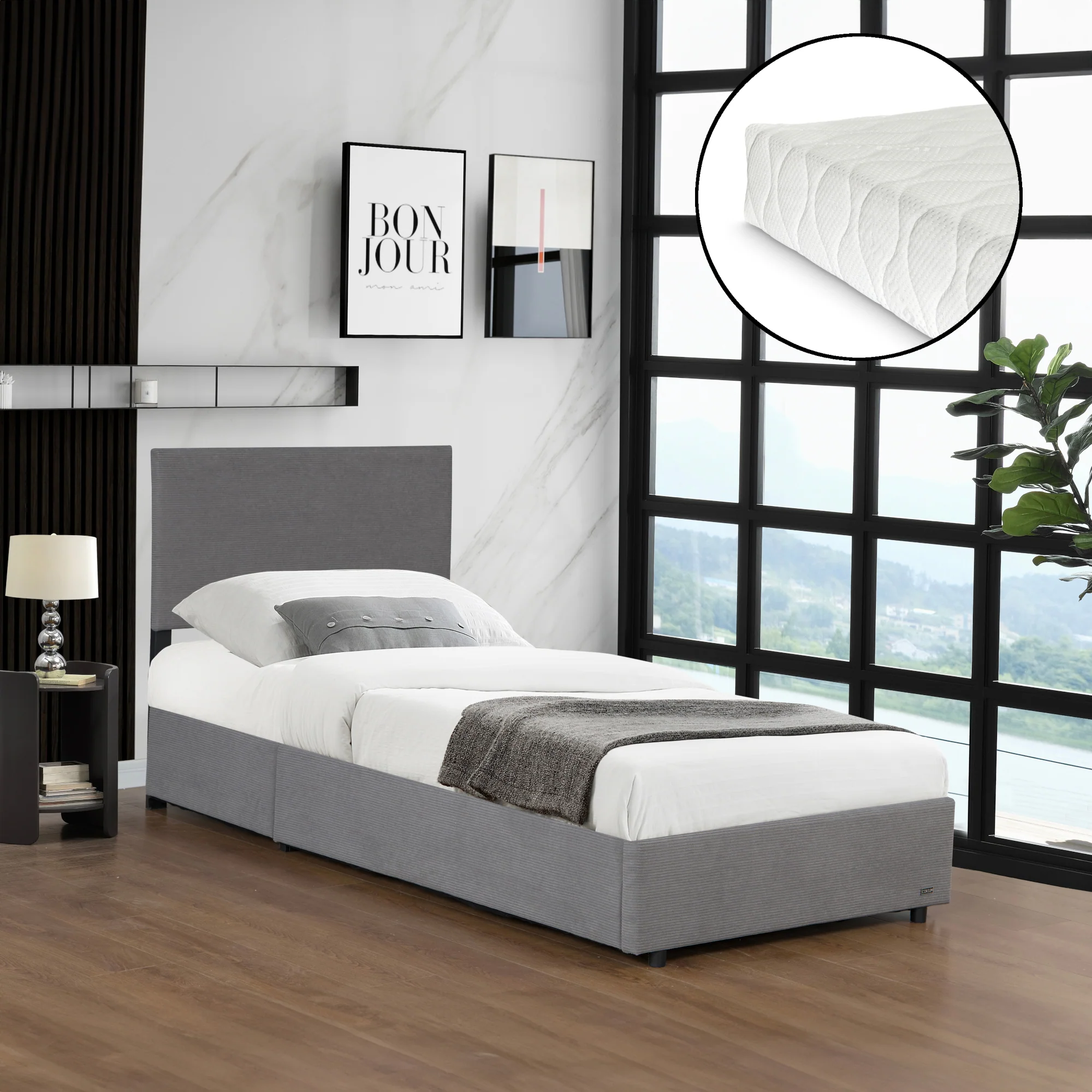 Bed Juva met matras en opbergruimte Corium - Image 9