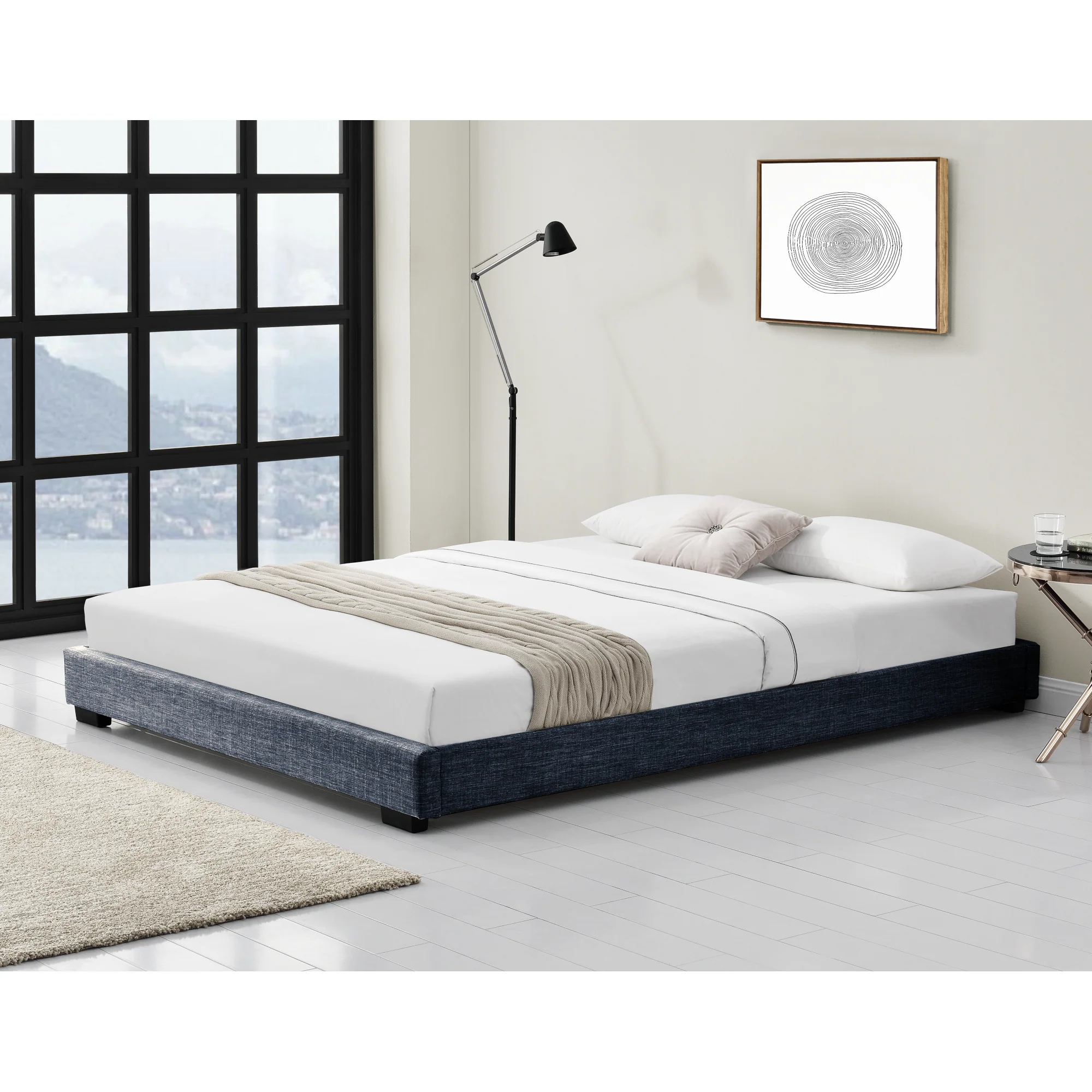 Modern houten bed Laag met bedbodem - 9 varianten - Image 3