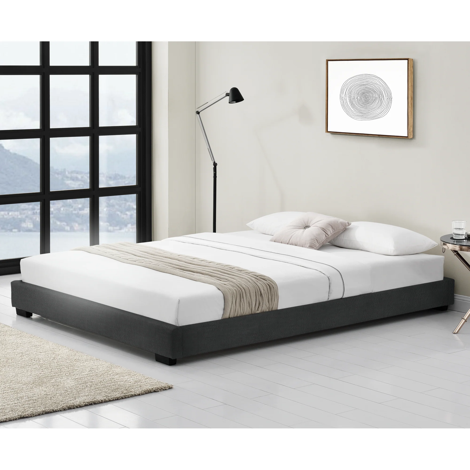 Modern houten bed Laag met bedbodem - 9 varianten - Image 8
