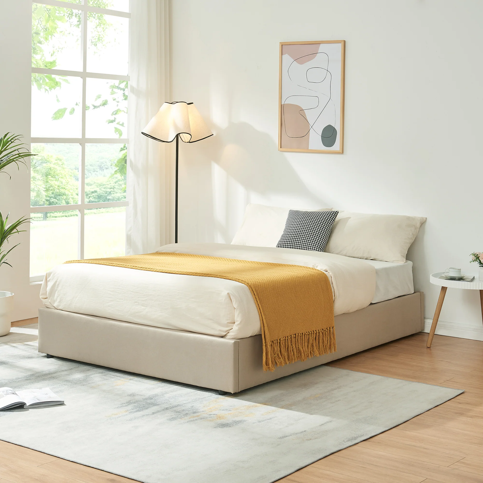 Tweepersoonsbed Nola bedframe met lattenbodem en opbergruimte [en.casa] - Image 4