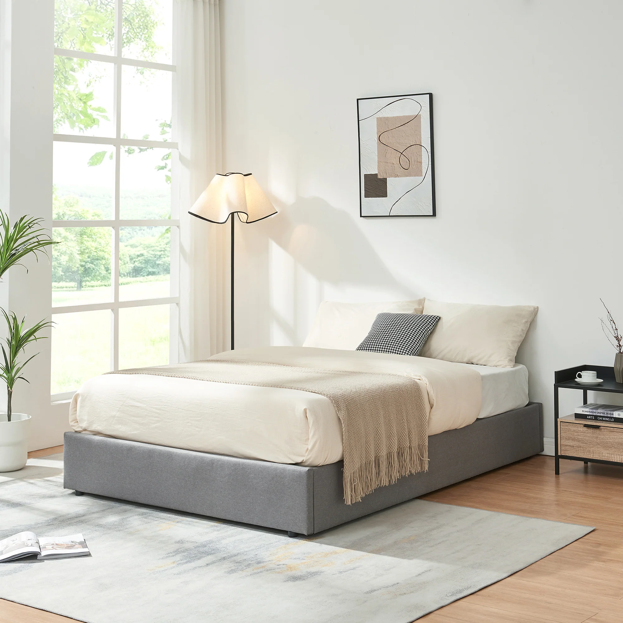 Tweepersoonsbed Nola bedframe met lattenbodem en opbergruimte [en.casa] - Image 7