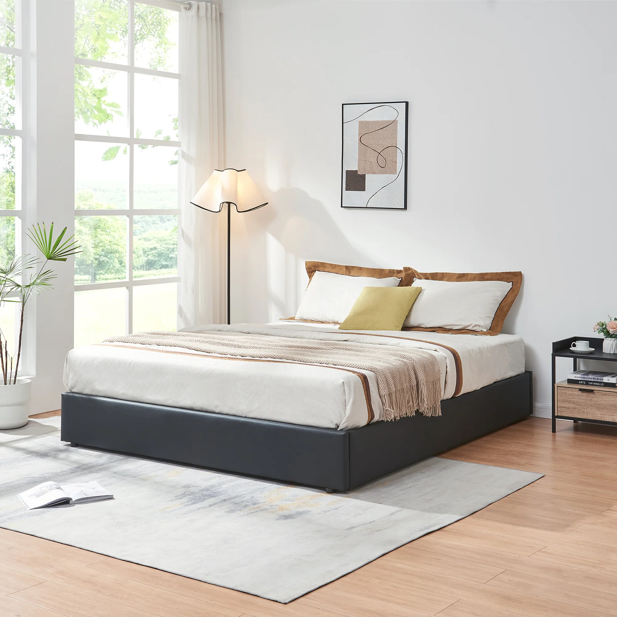 Tweepersoonsbed Nola bedframe met lattenbodem en opbergruimte [en.casa] - Image 9