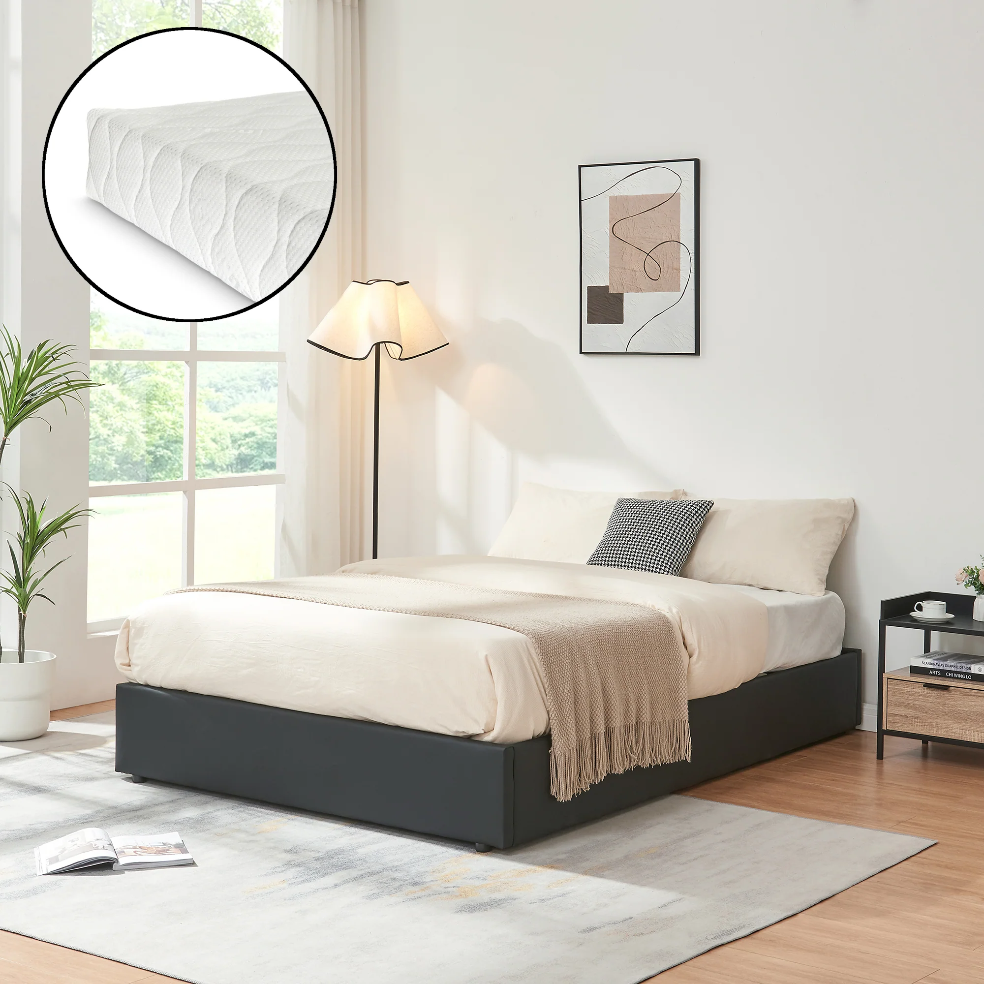 Tweepersoonsbed Nola met bedbodem en matras [en.casa] - Image 10