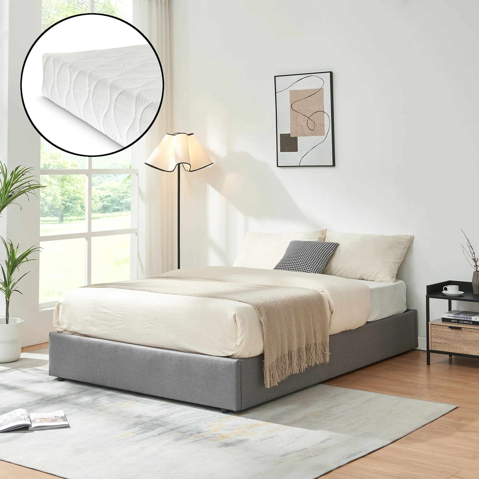 Tweepersoonsbed Nola met bedbodem en matras [en.casa] - Image 7
