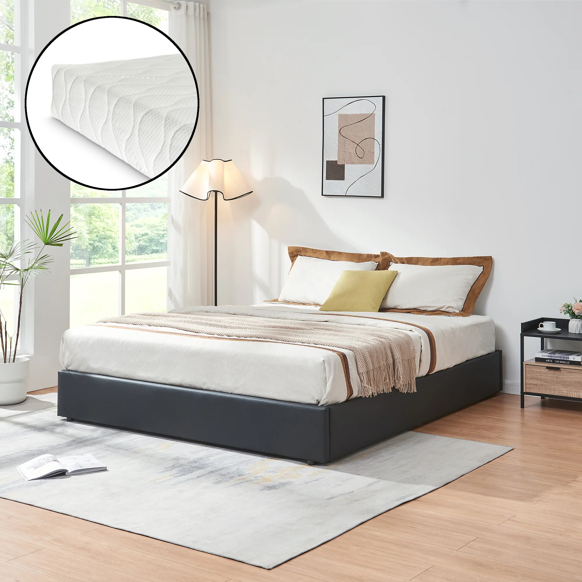 Tweepersoonsbed Nola met bedbodem en matras [en.casa] - Image 8