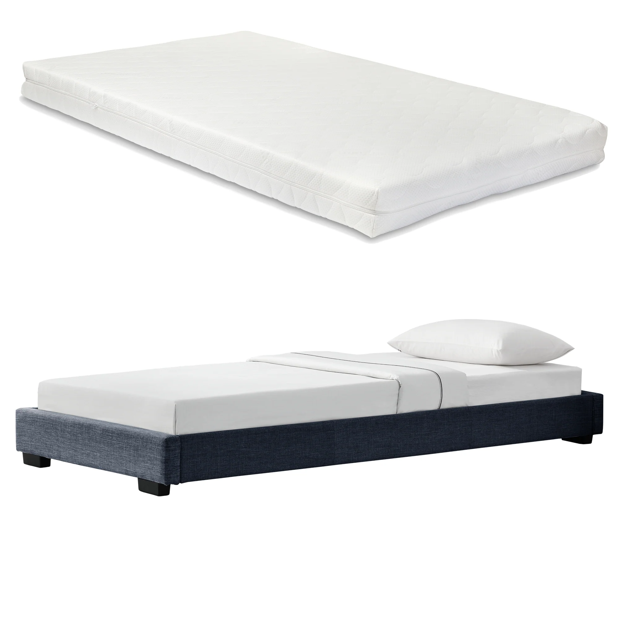 Modern bedframe kunstleer met matras - verschillende maten en kleuren - Image 4
