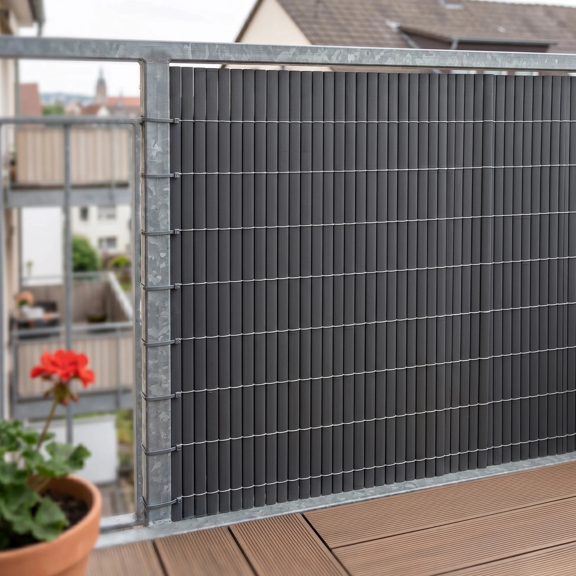 PVC Tuinscherm Cefalu antraciet casa.pro - Image 2