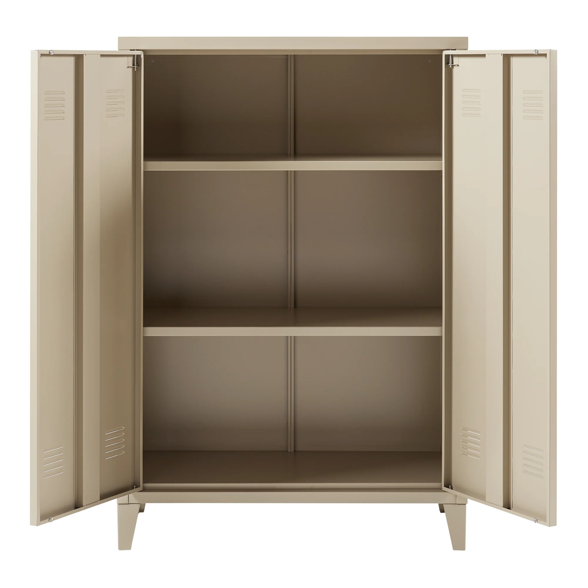 Kantoorkast Oripää metaal 110x75x33 cm camel [en.casa] - Image 4