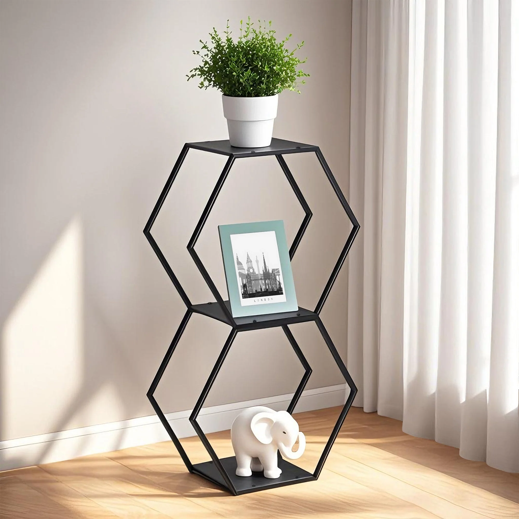 Wandrek Tand wandplankenset 32x37x19 cm [en.casa] - Image 7