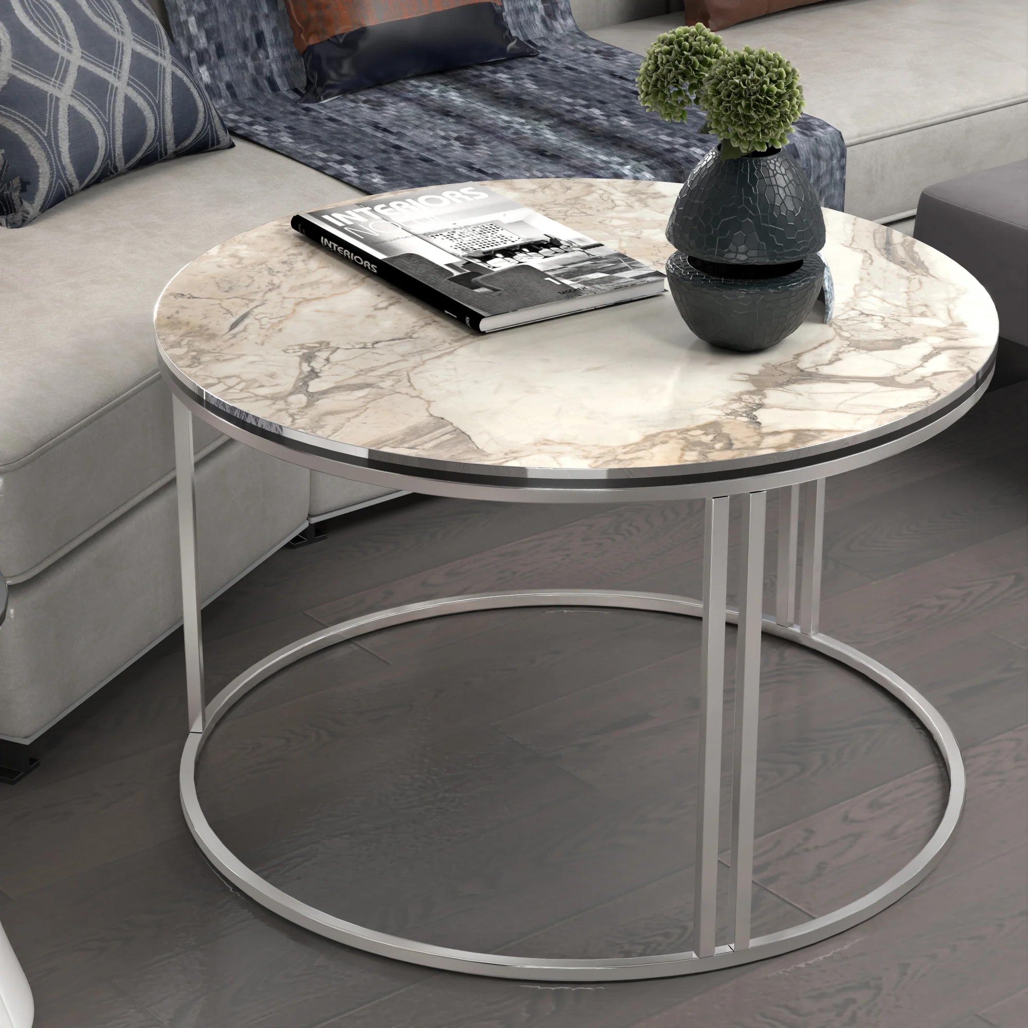 [en.casa] Salontafel Aulum rond 50x70 cm - 4 varianten - Image 5