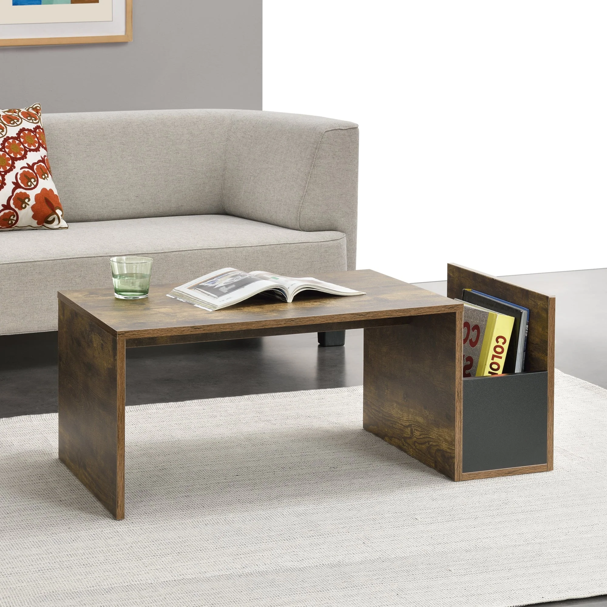 Salontafel Bollnas met opbergvak 90x45x35 cm - 4 varianten - Image 6