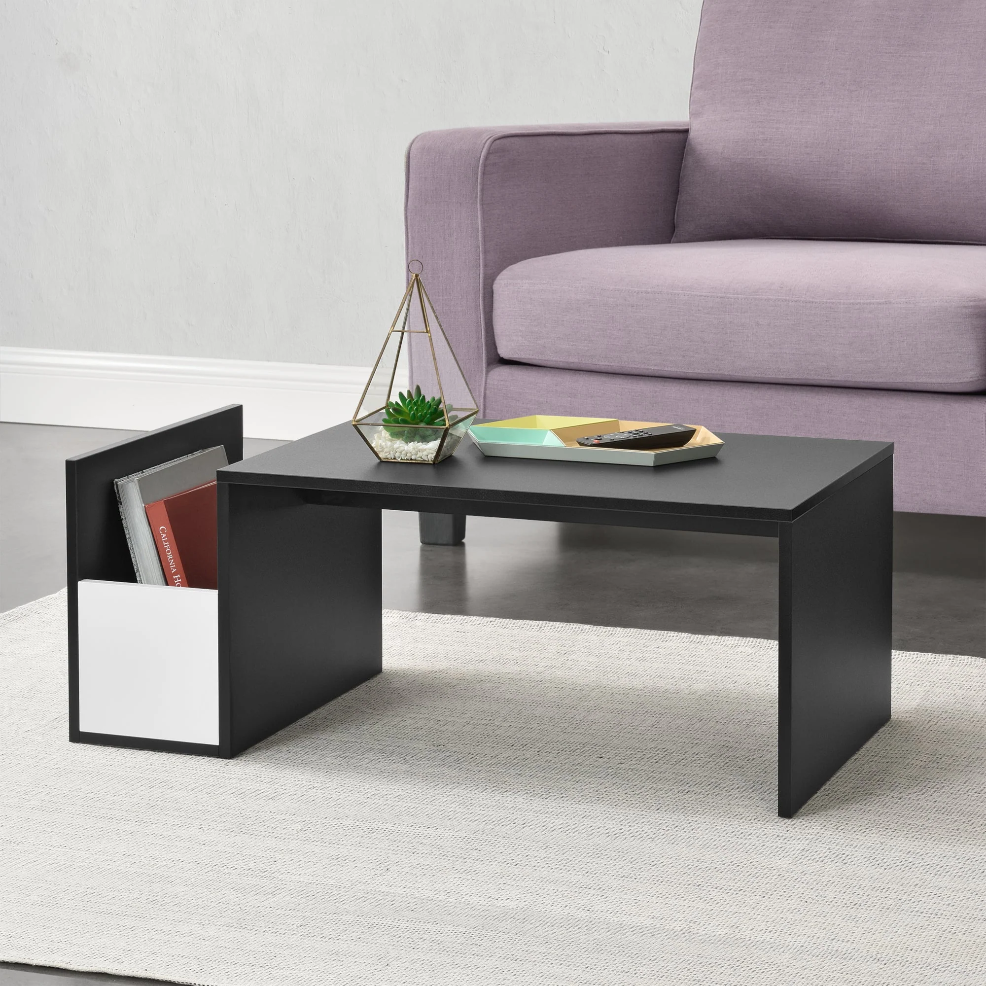 Salontafel Bollnas met opbergvak 90x45x35 cm - 4 varianten - Image 8