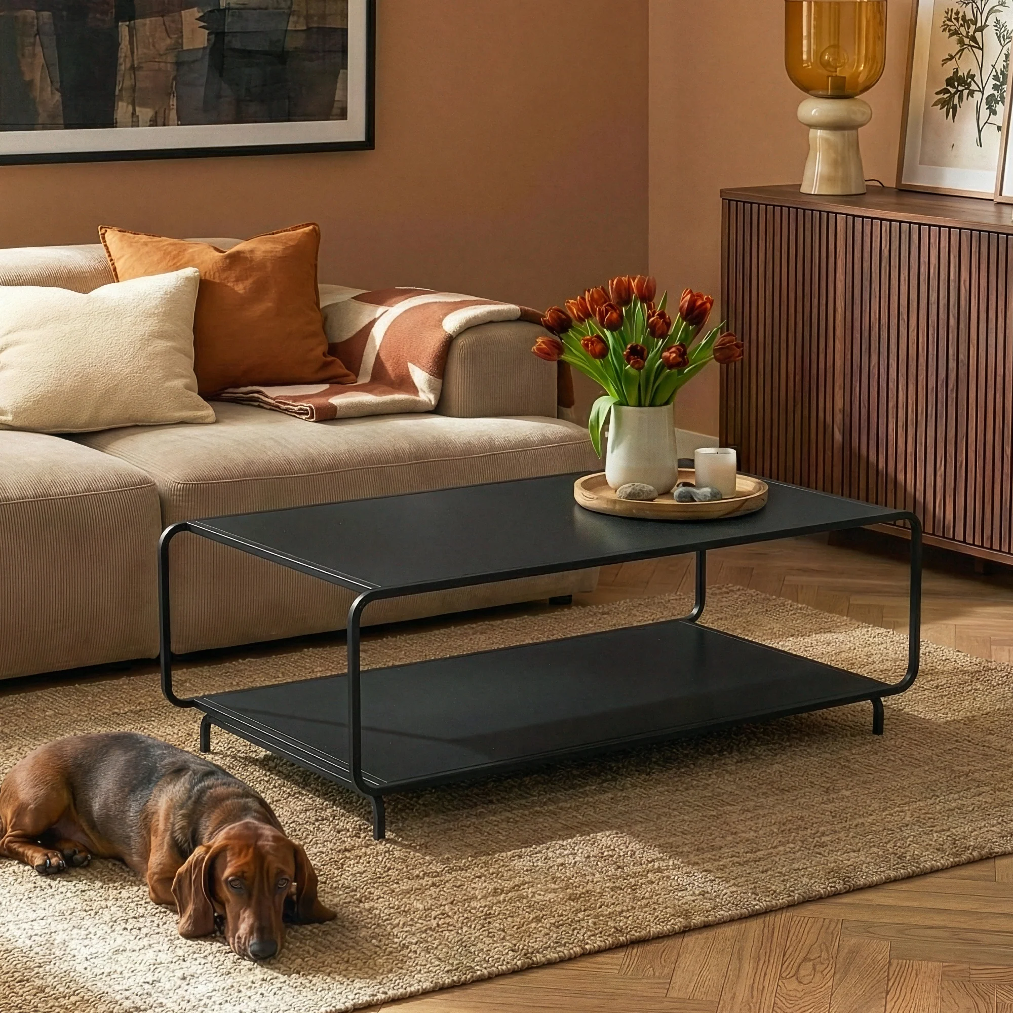 Salontafel Færder 115x50x45 cm zwart [en.c - Image 2