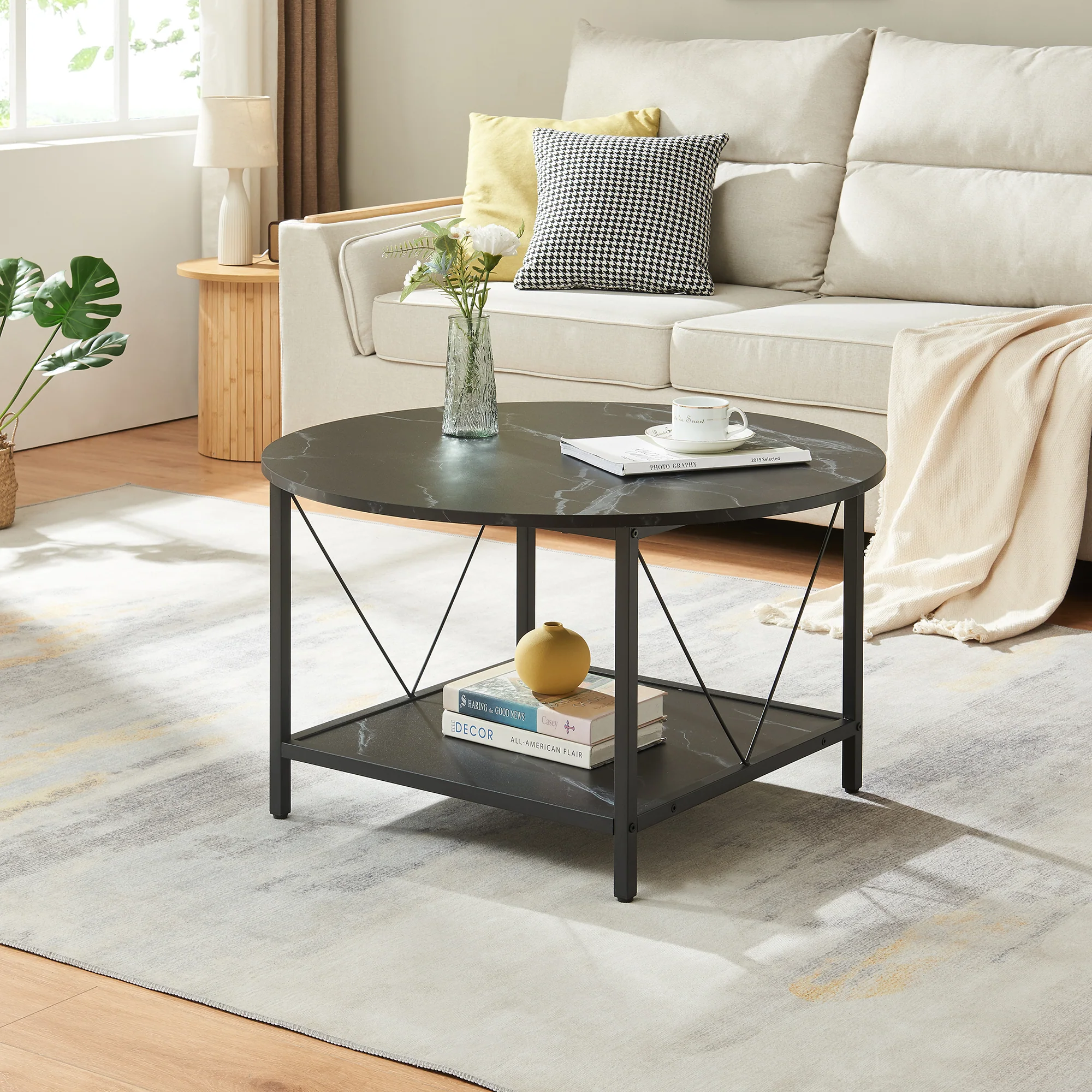 Salontafel Filem rond Ø80 cm [en.casa] - Image 3