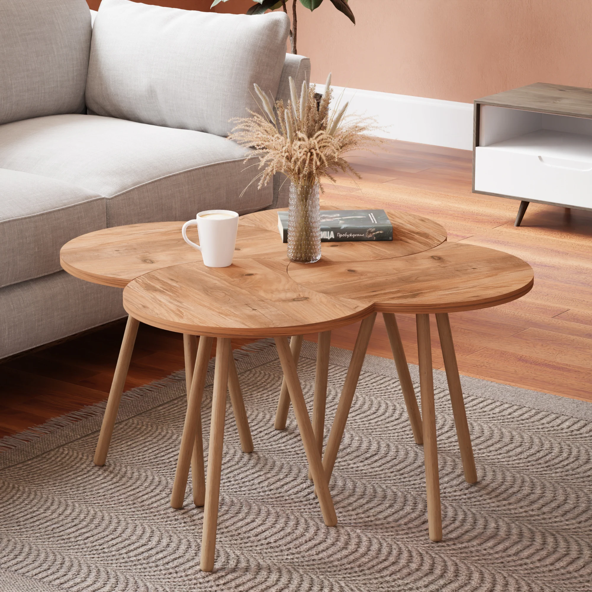 [en.casa] Salontafel Højer set van 4 - 3 varianten - Image 3