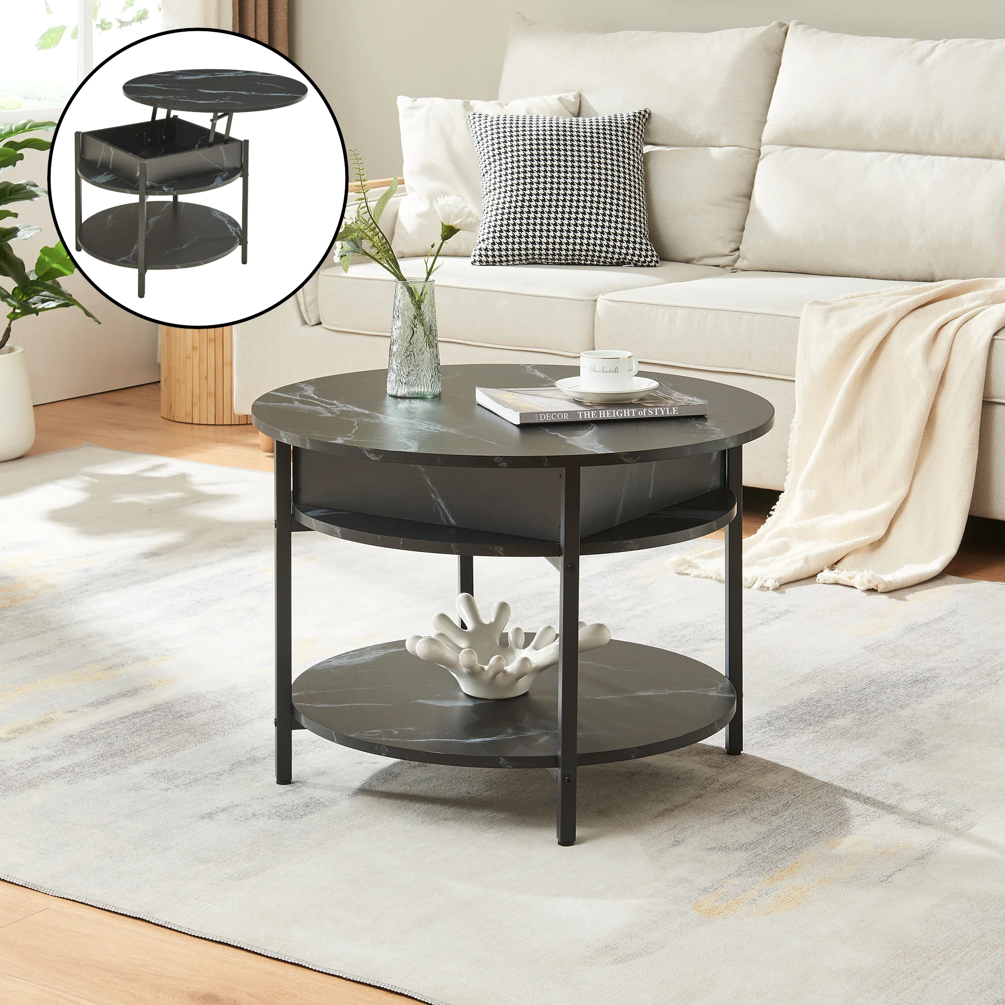 Salontafel Kandas rond Ø70 cm [en.casa] - Image 2