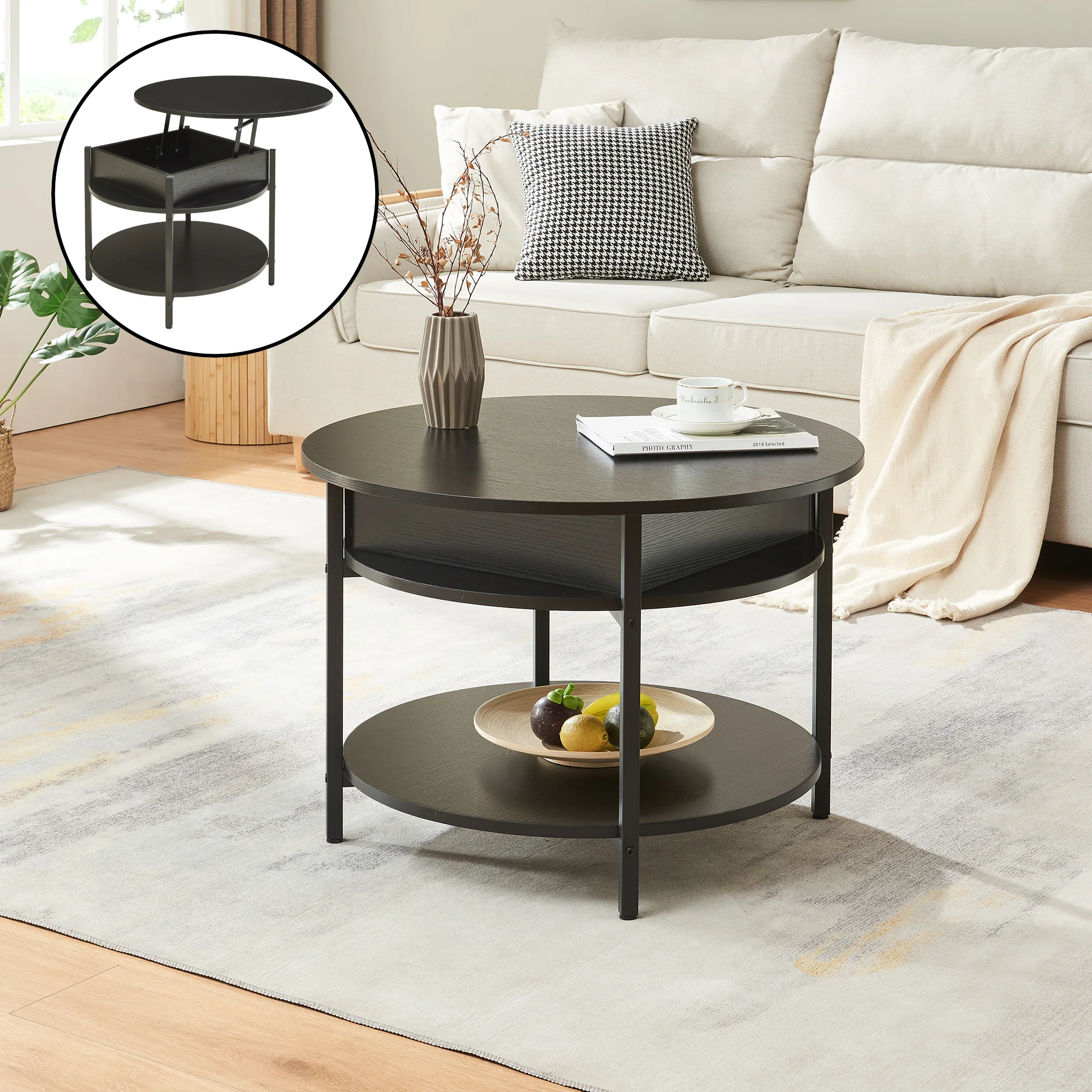 Salontafel Kandas rond Ø70 cm [en.casa] - Image 5