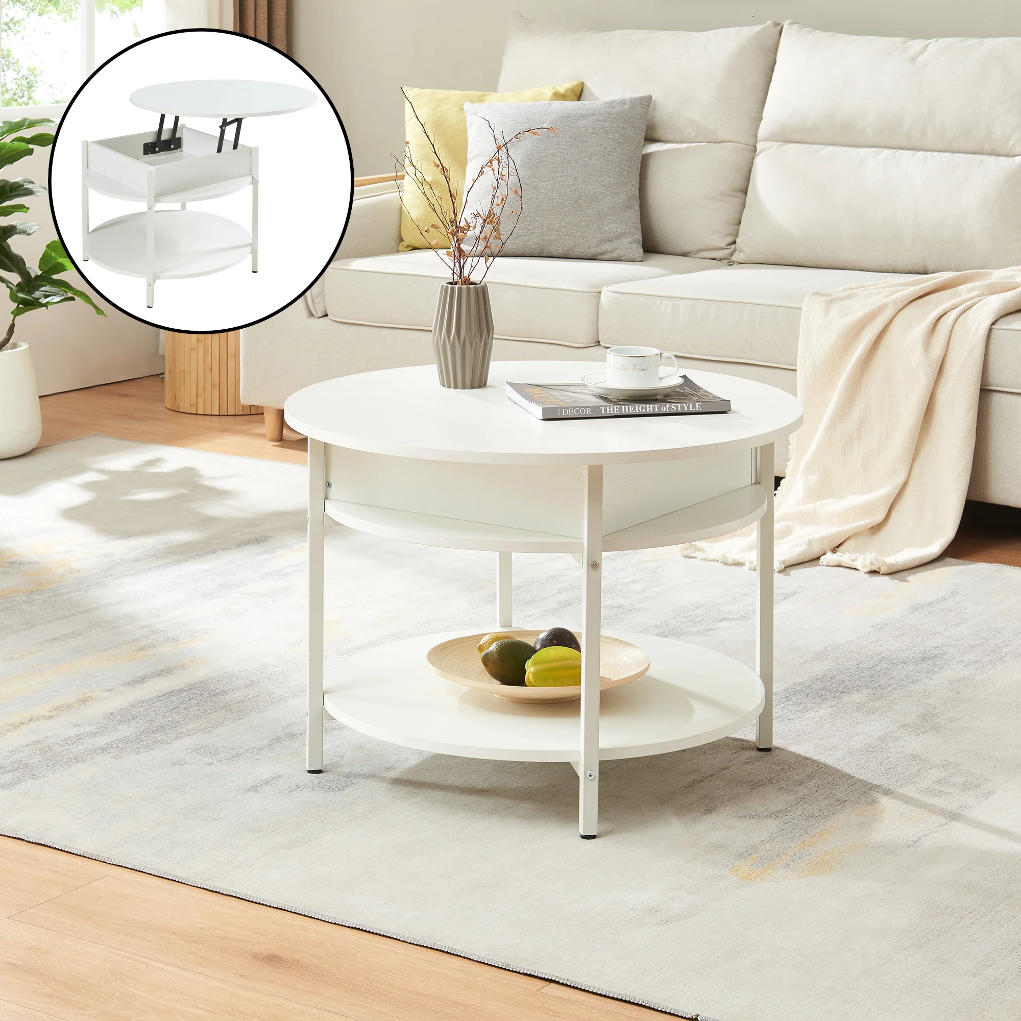 Salontafel Kandas rond Ø70 cm [en.casa] - Image 6