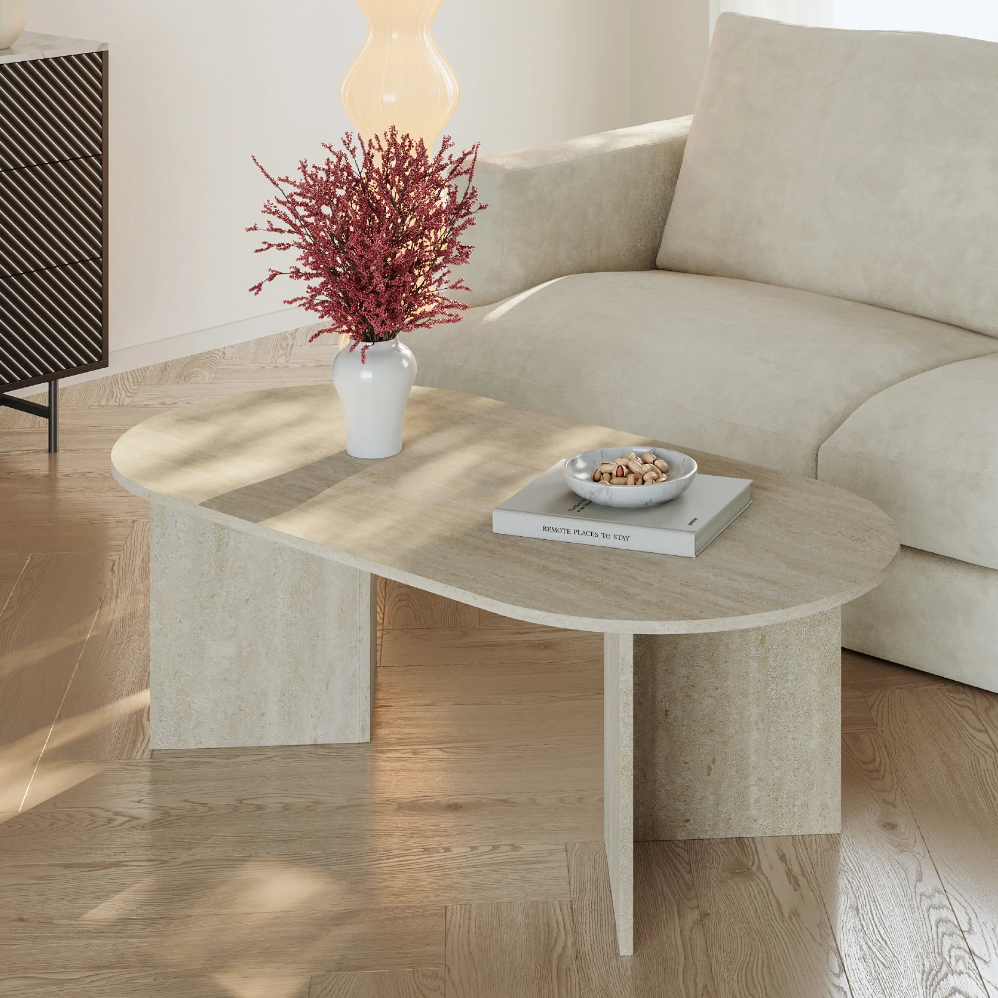 Salontafel Kynd ovaal 119x60x40 cm [en.casa] - Image 2
