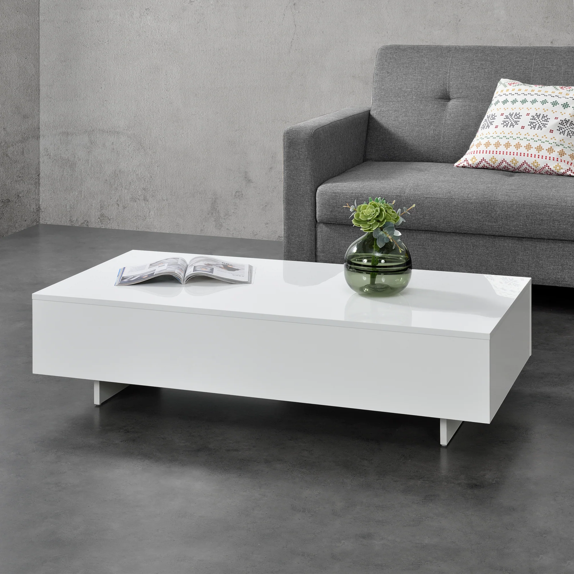 Salontafel Braunschweig 115x55x31 cm hoogglans - 2 varianten