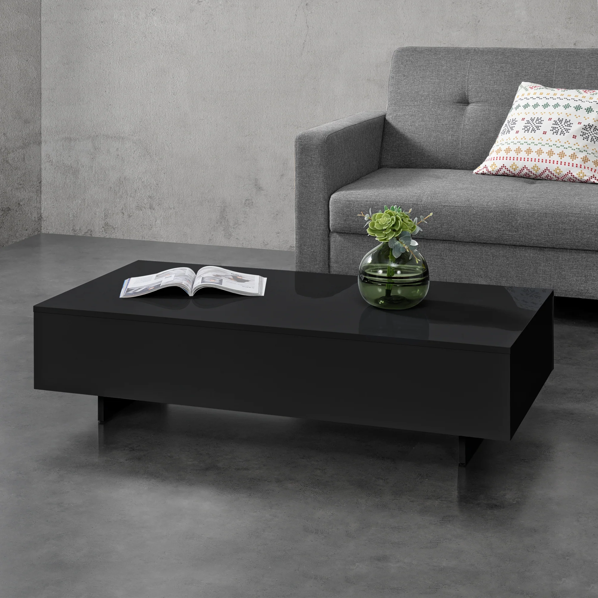 Salontafel Braunschweig 115x55x31 cm hoogglans - 2 varianten - Image 2