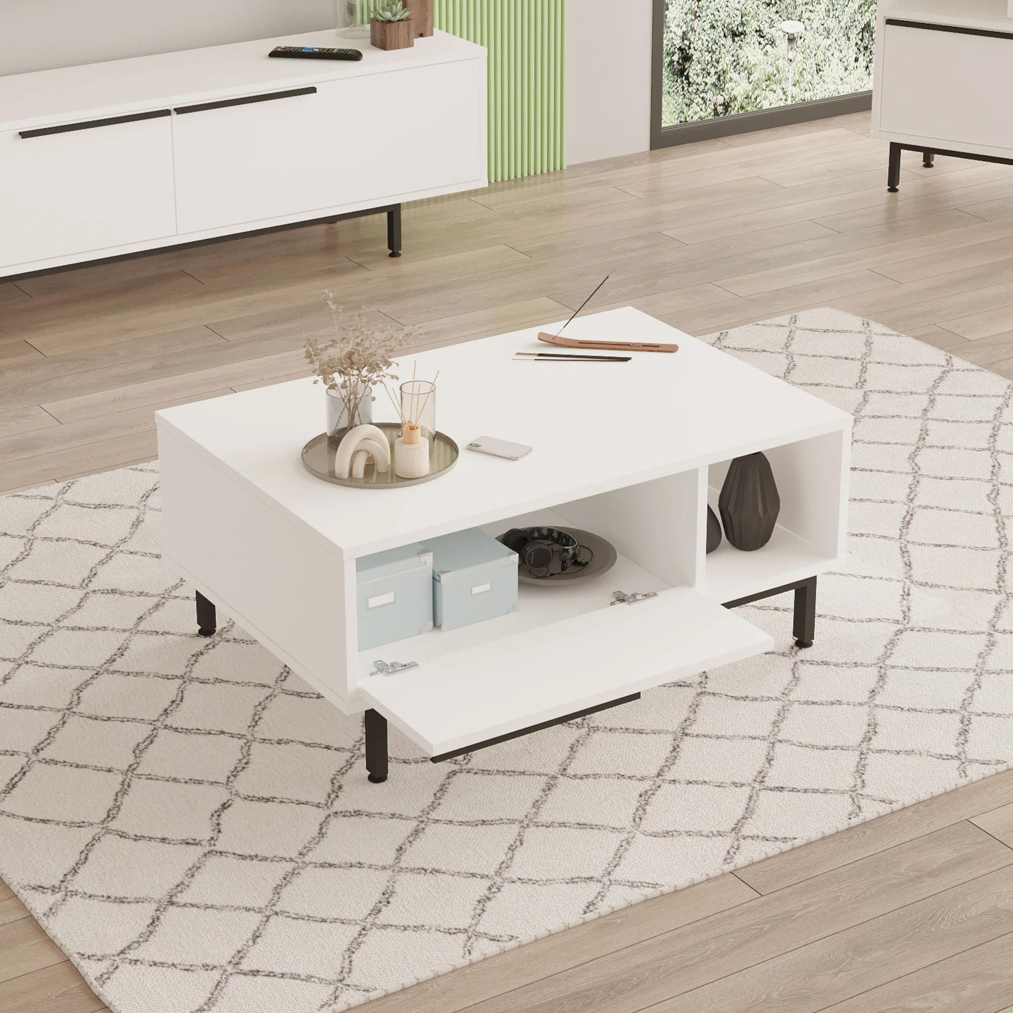 Salontafel Majaajoå 90x60x37,5 cm [en.casa] - Image 2