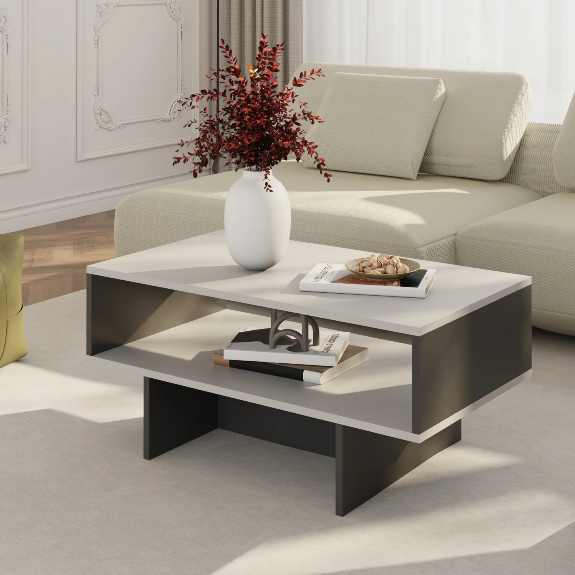 [en.casa] Salontafel Mjölby 36,4x80x45 cm - 5 varianten - Image 2