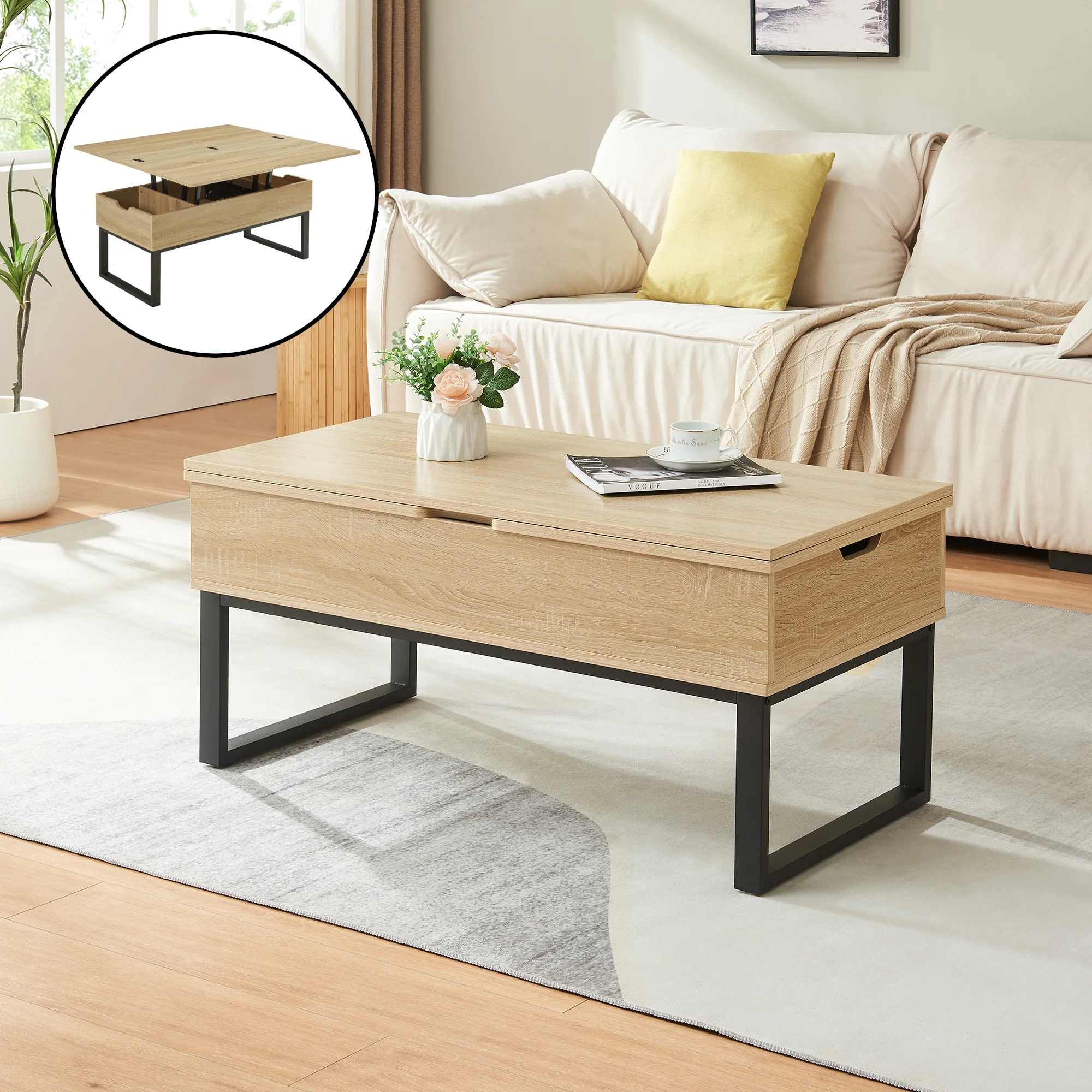 Salontafel Rauli 100x50x47 cm [en.casa]