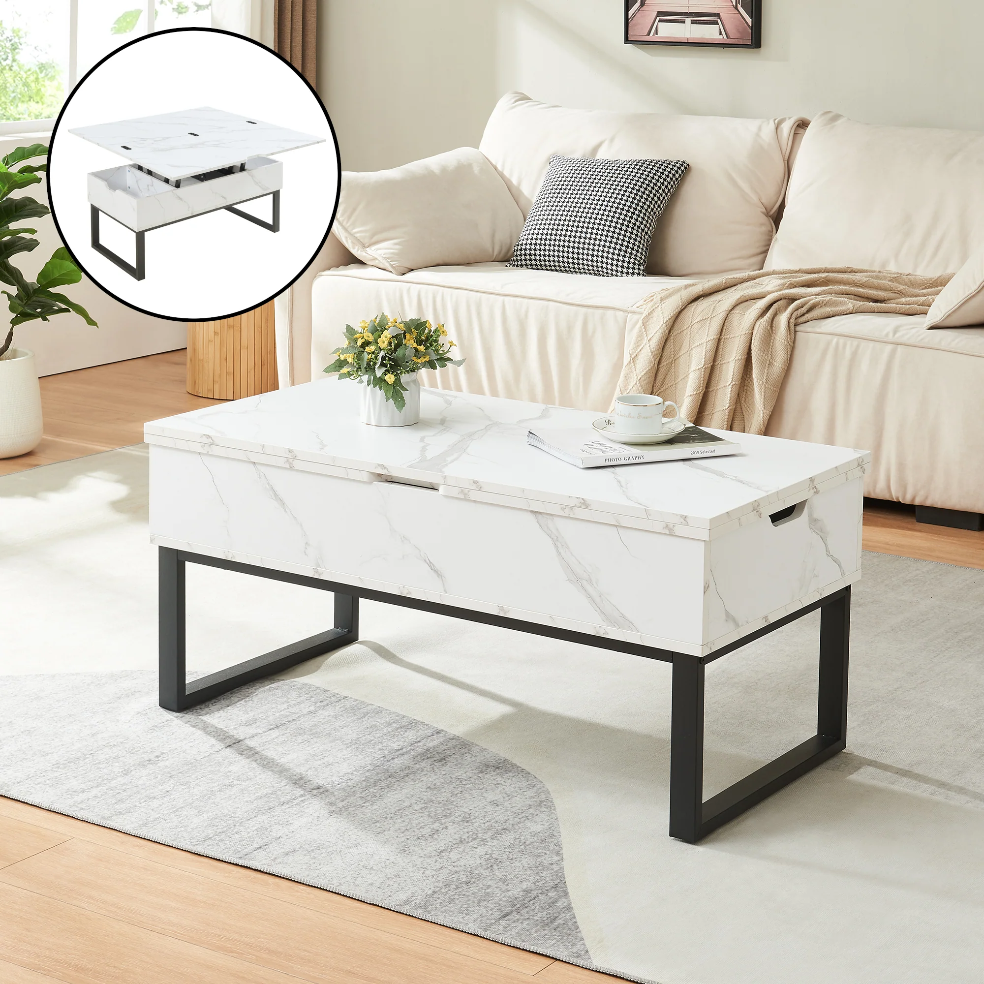 Salontafel Rauli 100x50x47 cm [en.casa] - Image 2
