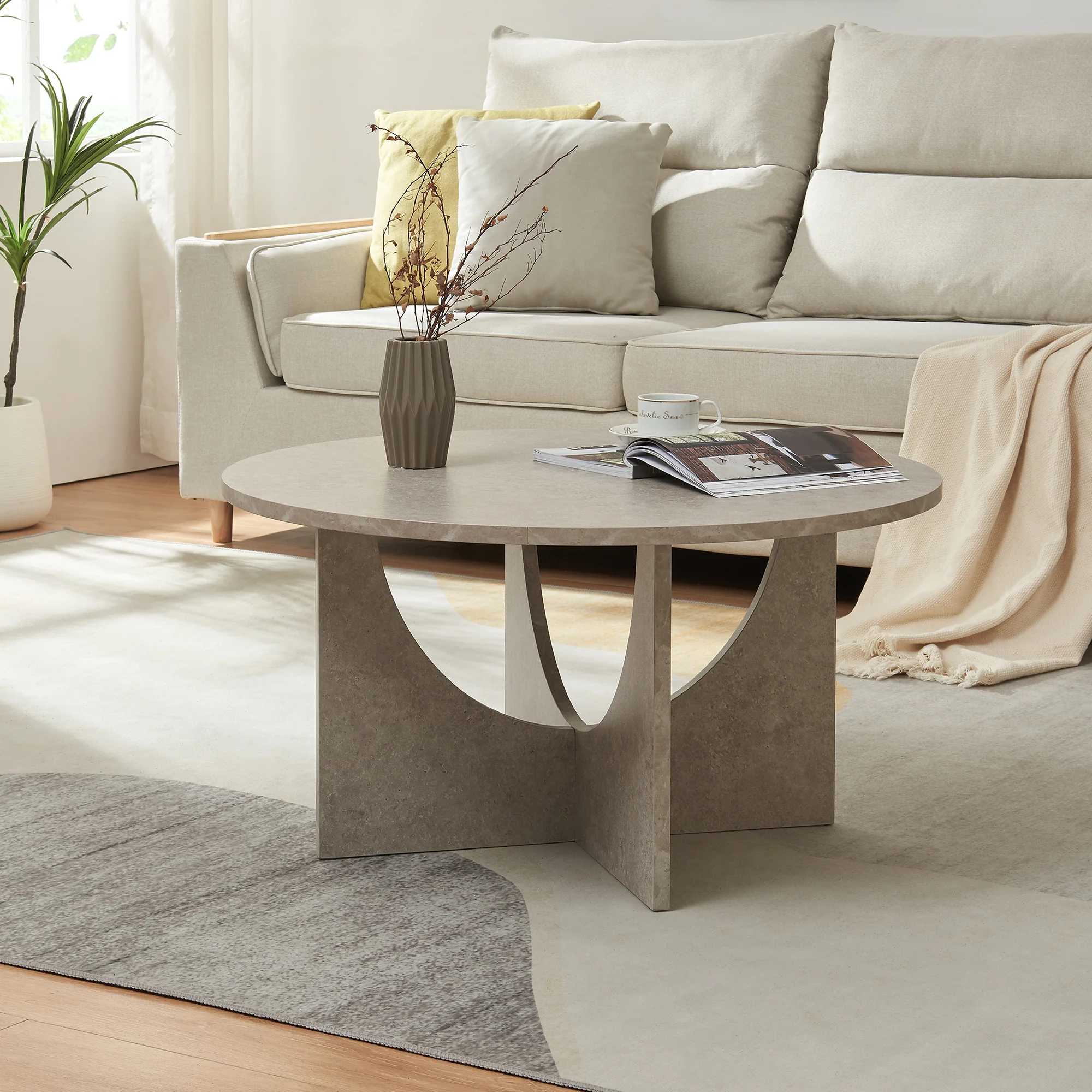 Salontafel Rindal rond 80x41,5 cm [en.casa] - Image 2