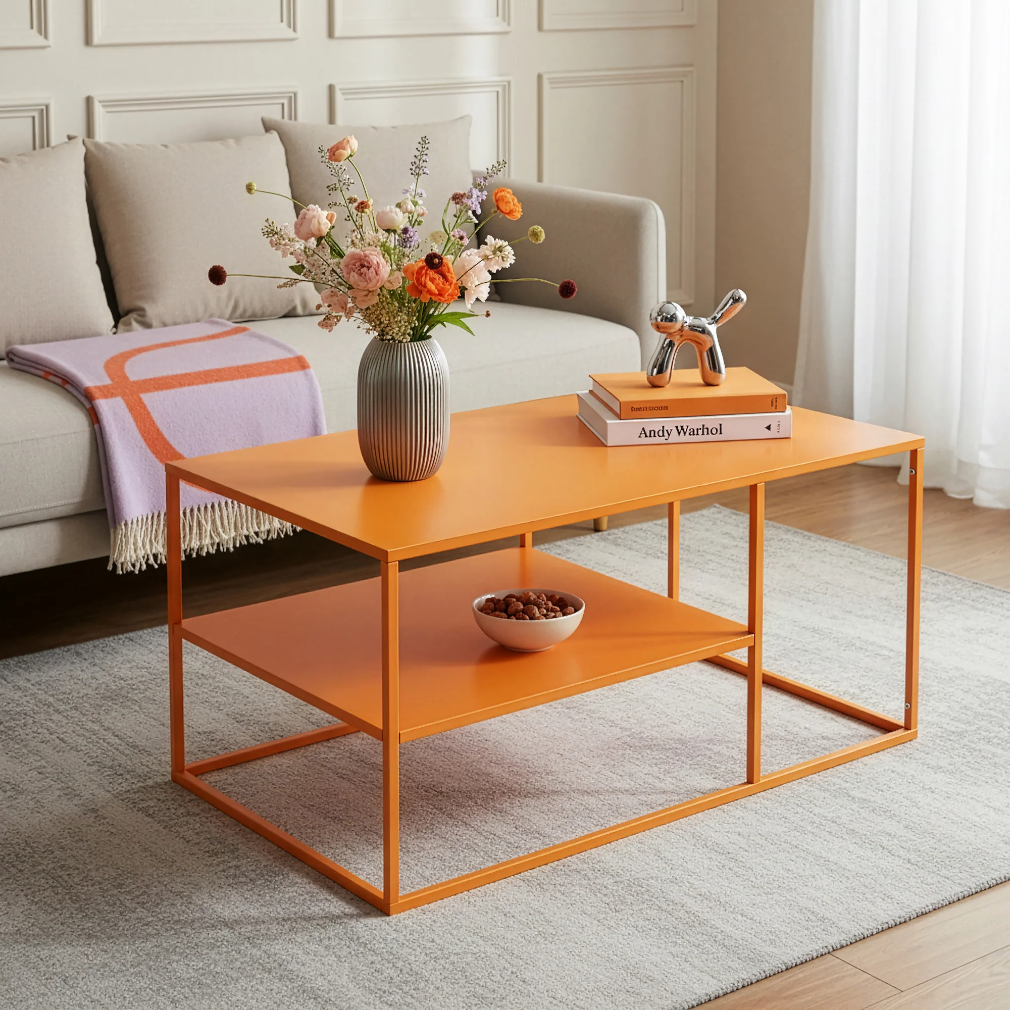 Salontafel Solund met plank 45x90x60 cm [en.casa] - Image 7