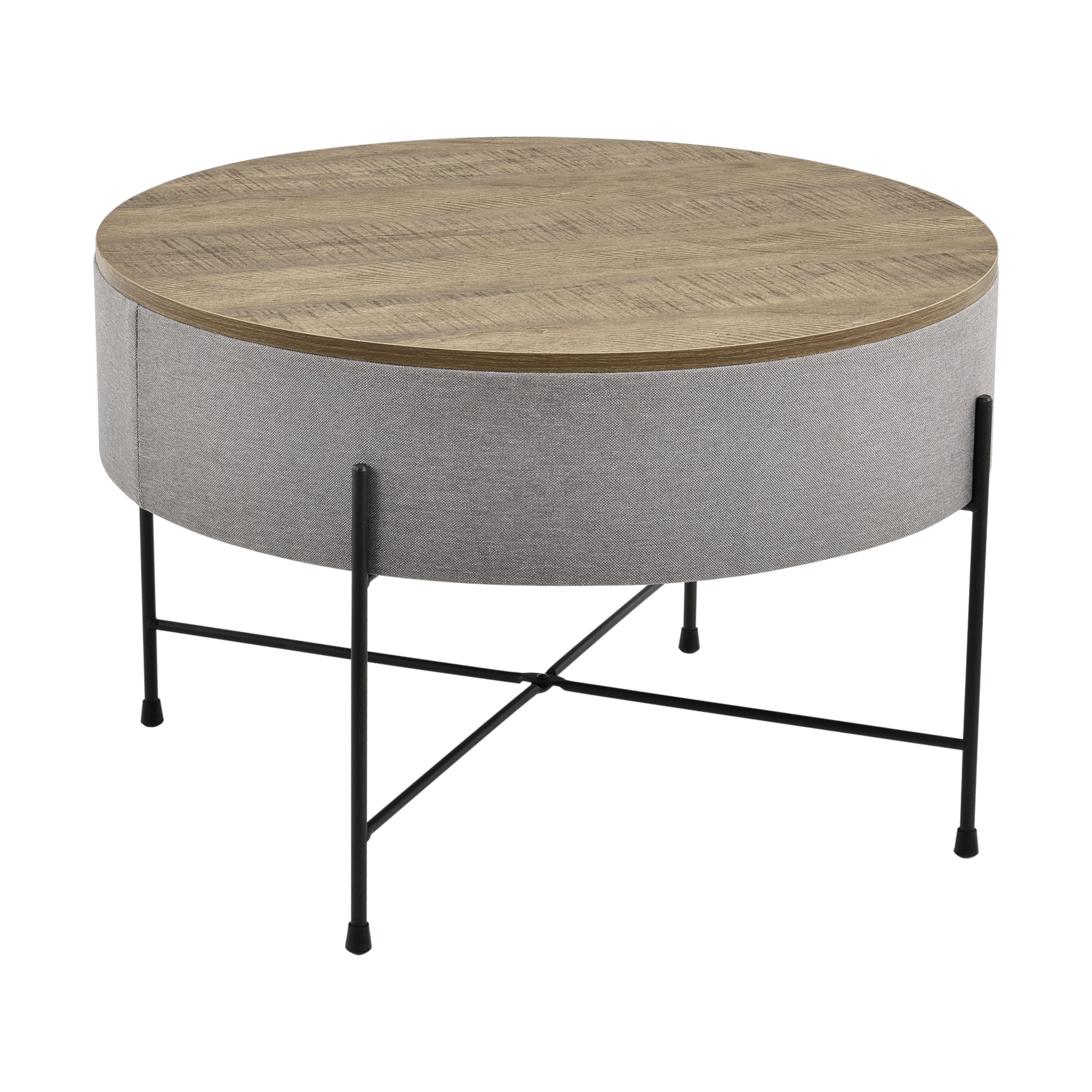 [en.casa] Salontafel Tauranga 40x60 cm walnootkleurig grijs en zwart