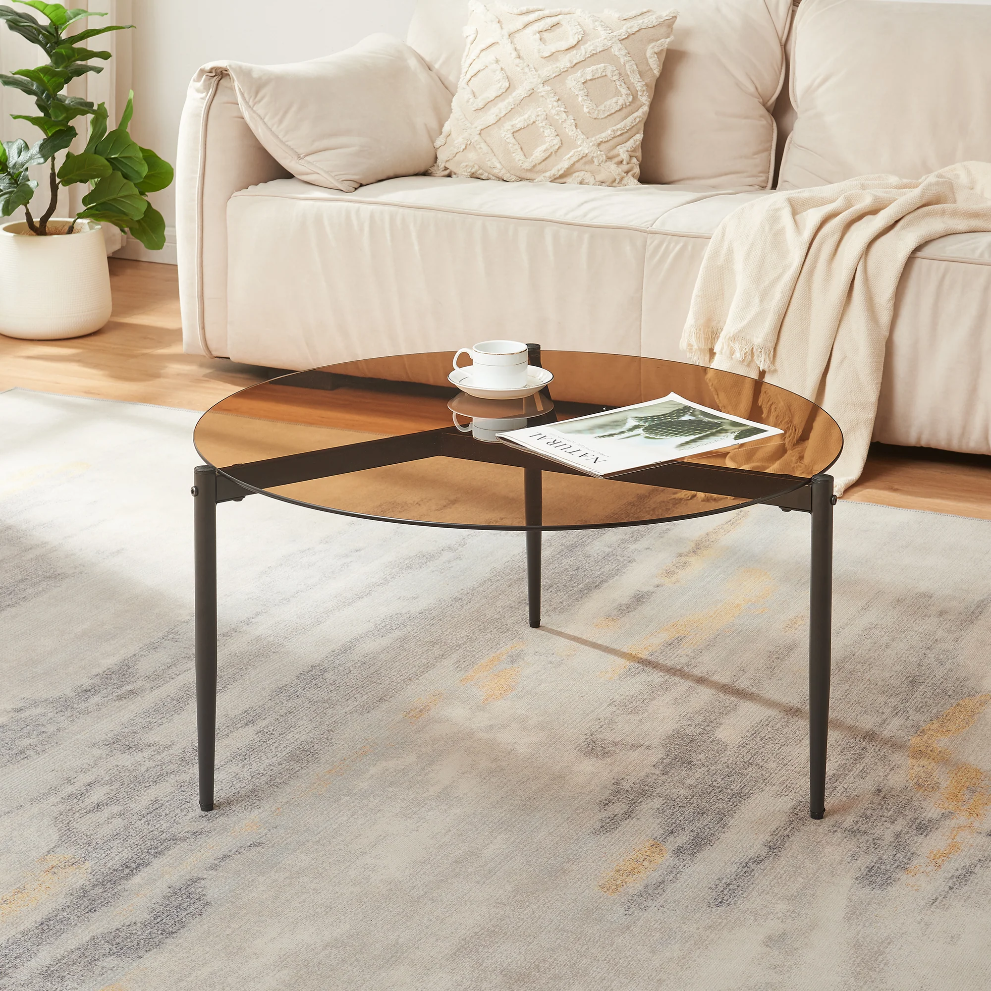 Salontafel Ulökantaa Ø80x40 cm [en.casa] - Image 2