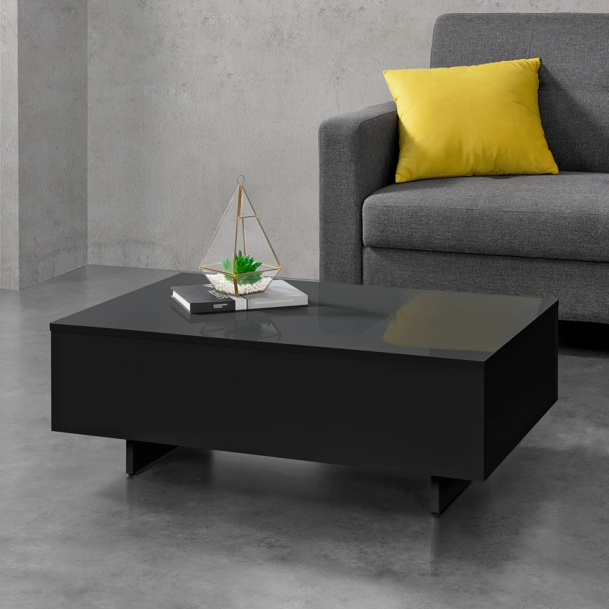 Salontafel Braunschweig 85x55x31 cm hoogglans - 2 varianten - Image 2