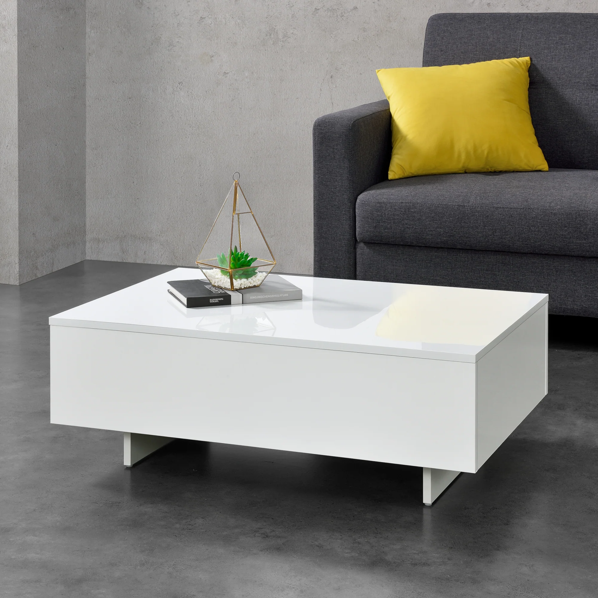 Salontafel Braunschweig 85x55x31 cm hoogglans - 2 varianten - Image 3