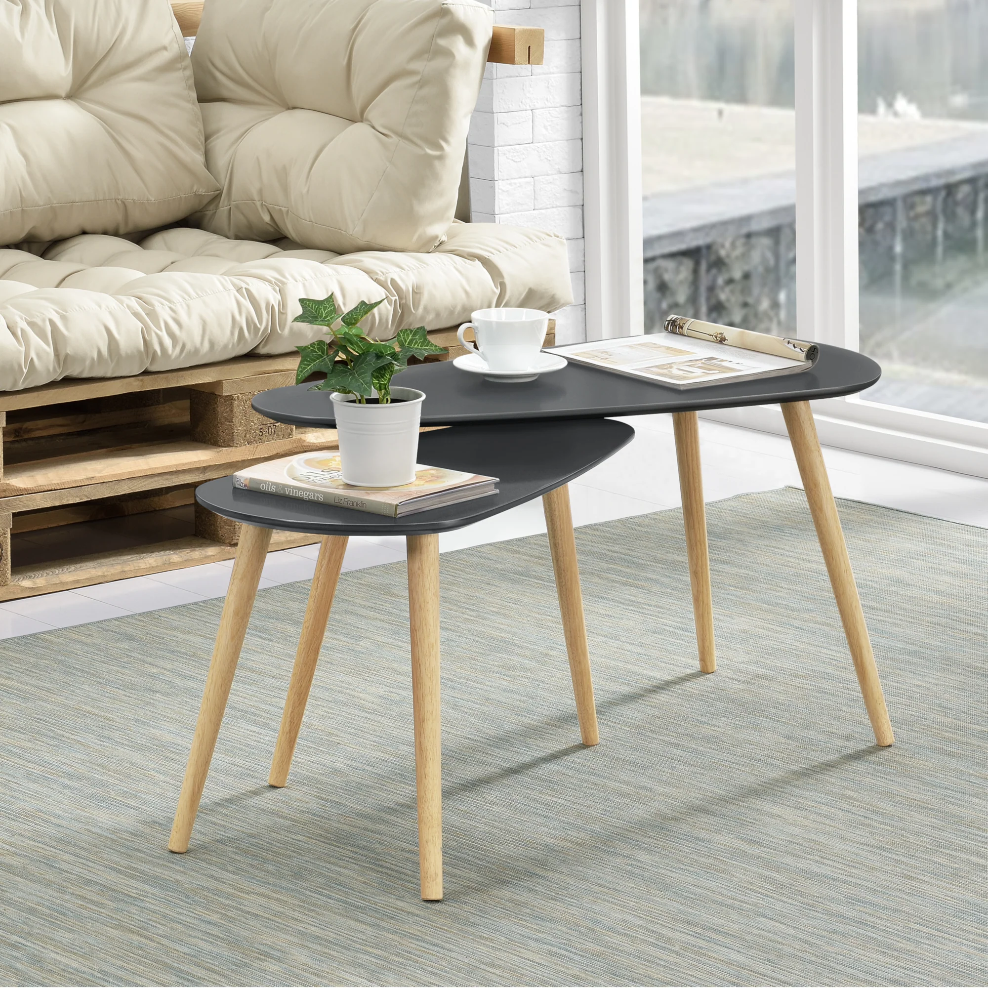 Salontafel Langesund set van 2 MDF - verschillende kleuren - Image 2