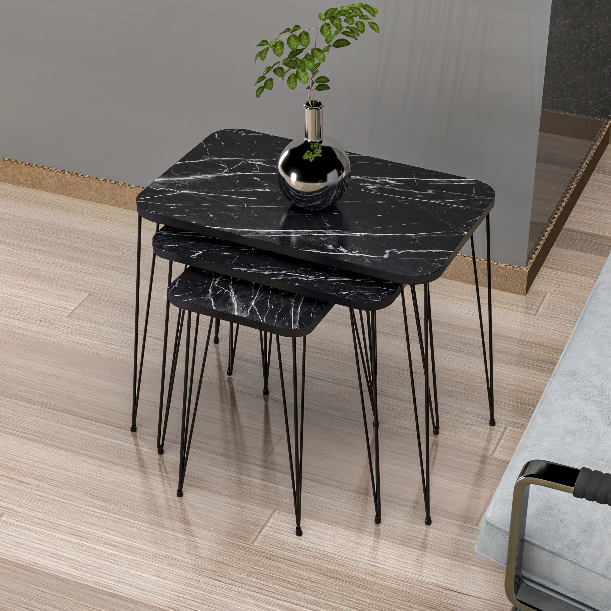 [en.casa] Bijzettafel Rudkøbing set van 3 - 5 varianten - Image 3