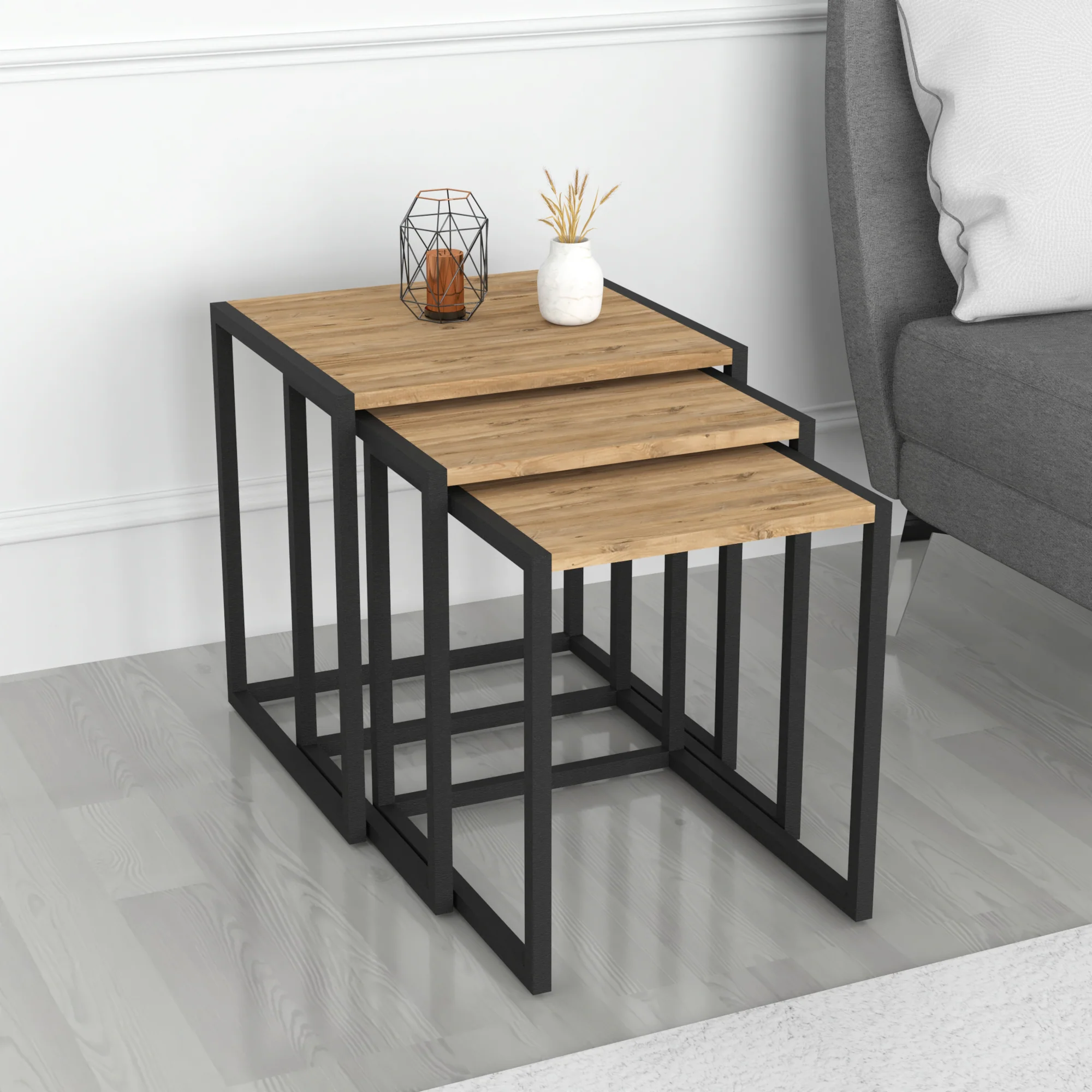 [en.casa] Bijzettafel set van 3 Sunnfjord - 3 varianten