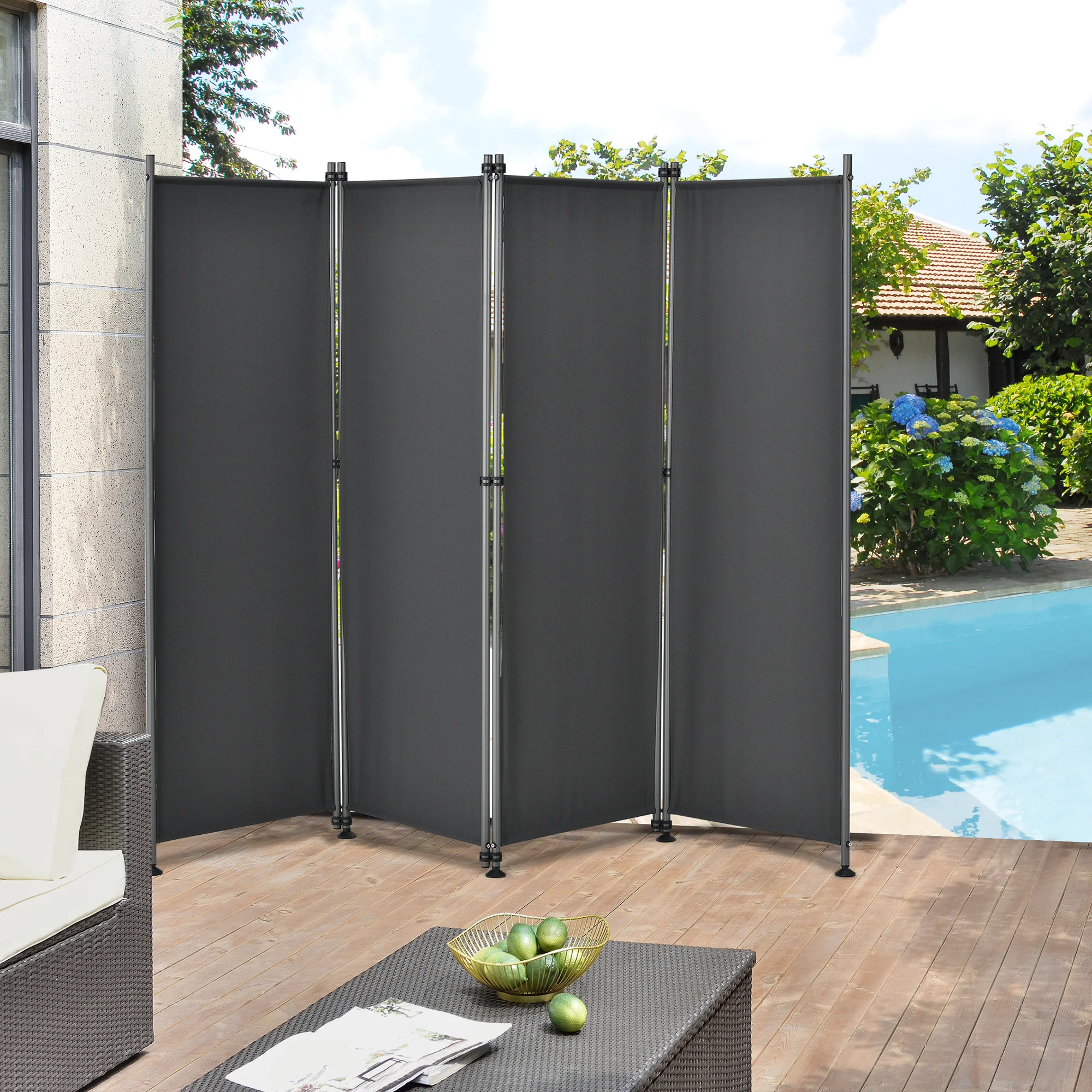 Tuinscherm scheidingswand zonwering 170x215 cm - 2 varianten