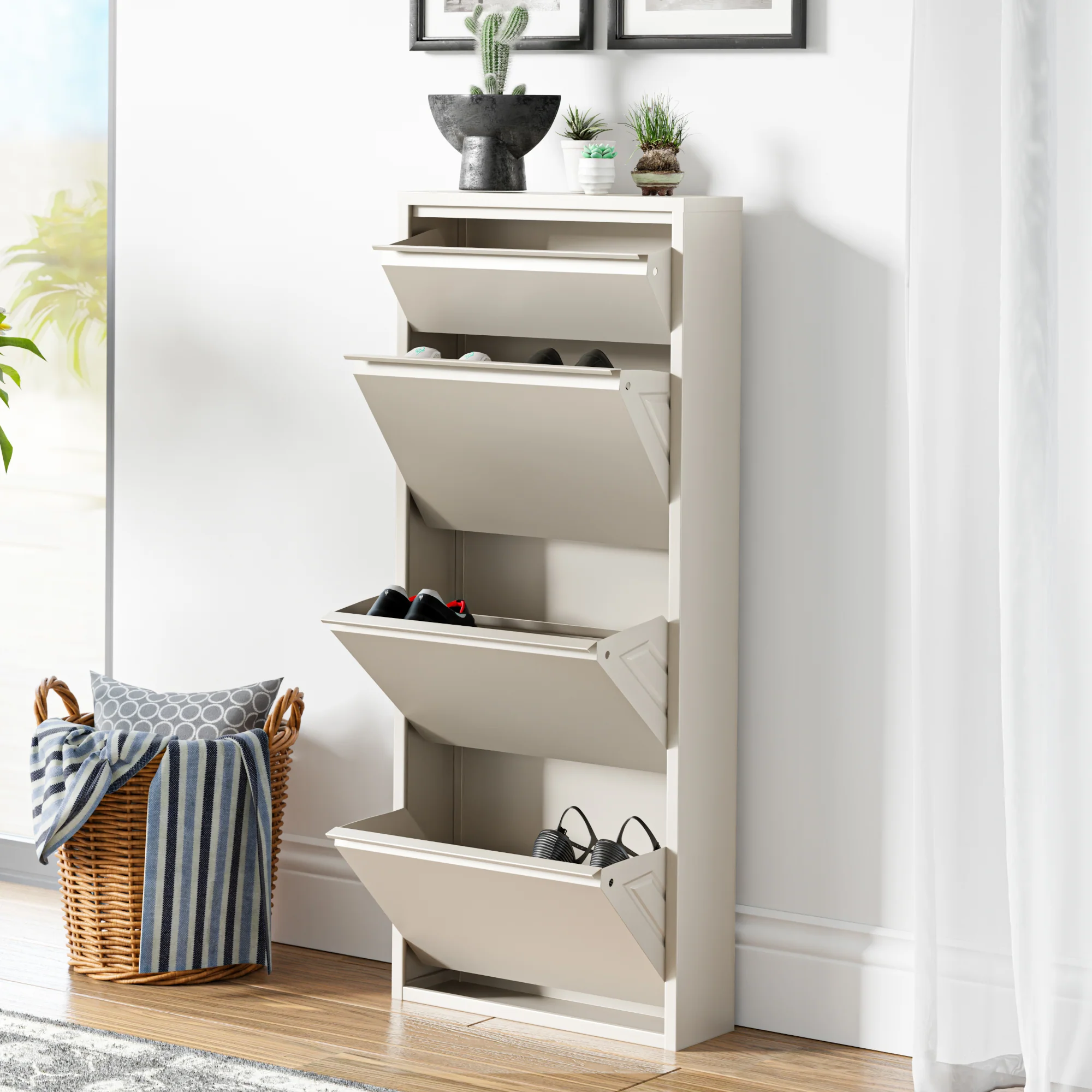 Schoenenkast Sokndal met kleppen [en.casa] - Image 14