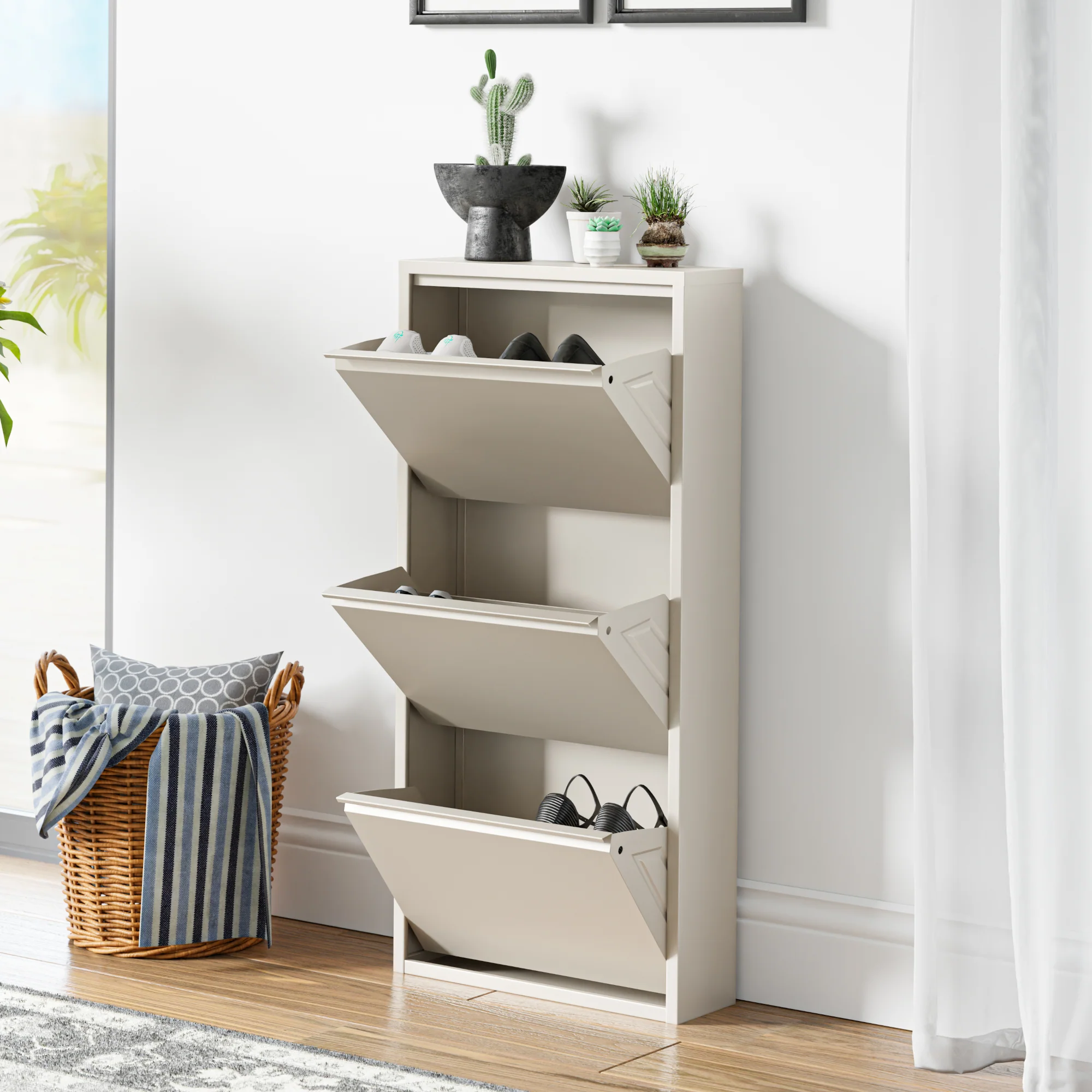 Schoenenkast Sokndal met kleppen [en.casa] - Image 15