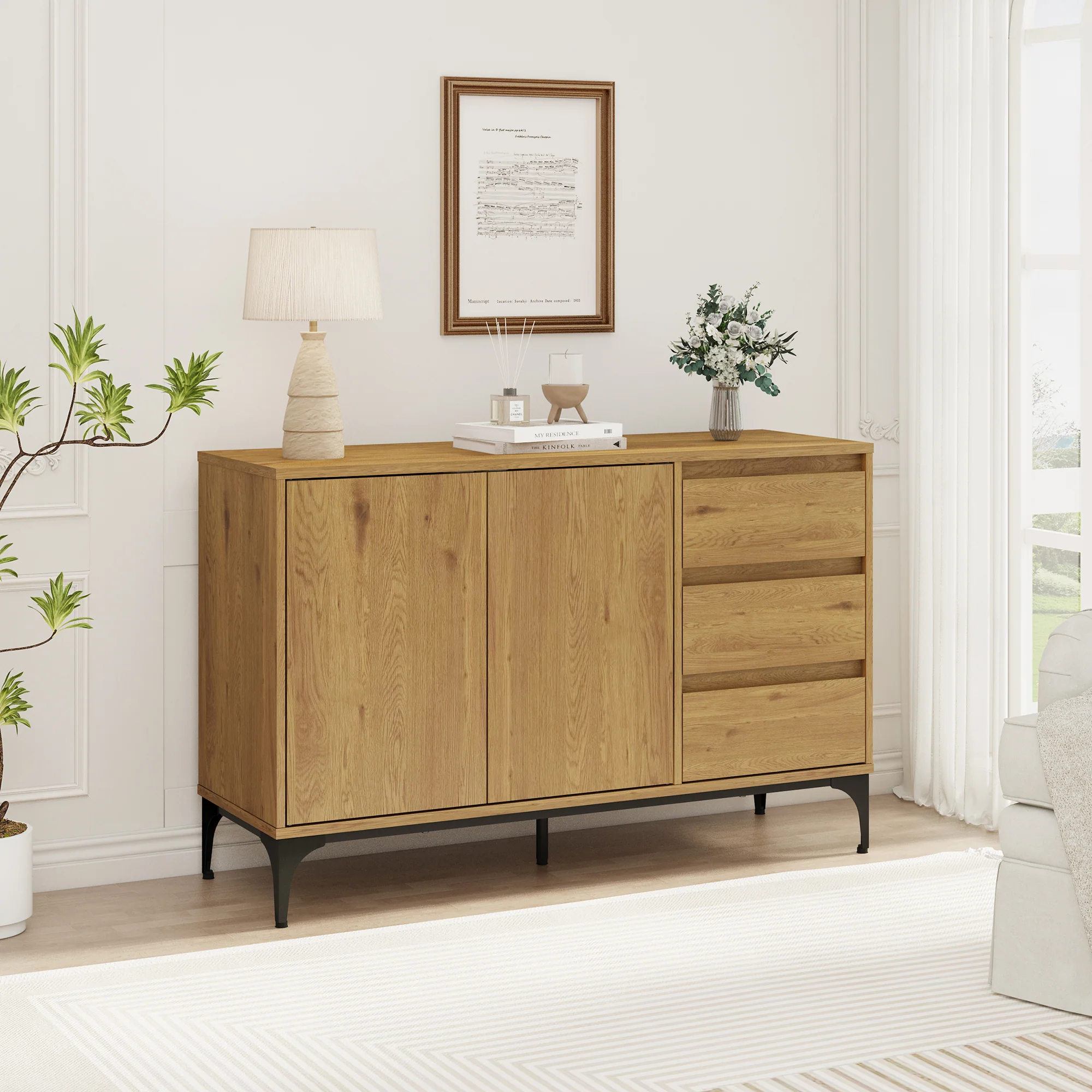 Dressoir Kistiandi 120x40x76 cm [en.casa] - Image 2