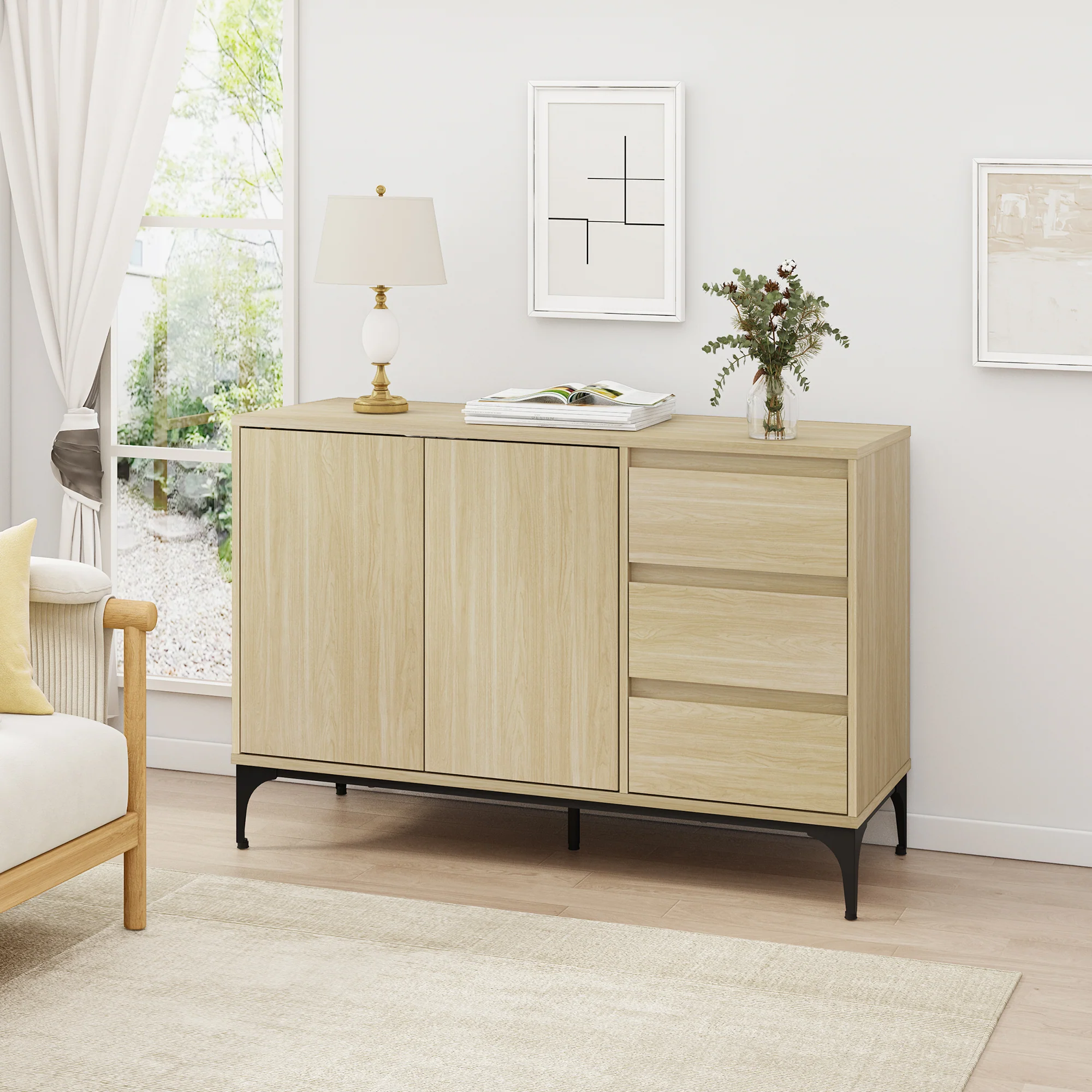 Dressoir Kistiandi 120x40x76 cm [en.casa] - Image 3