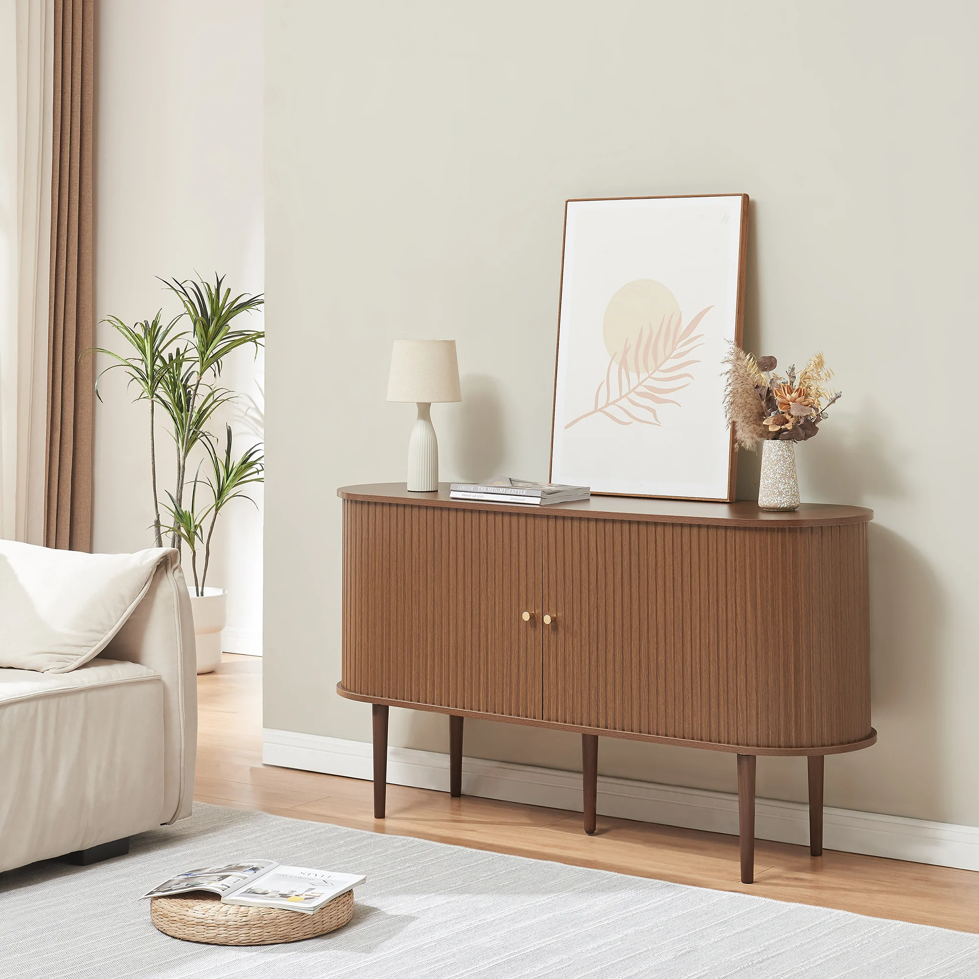 Sideboard Mapia dressoir walnootkleurig [en.casa] - Image 3